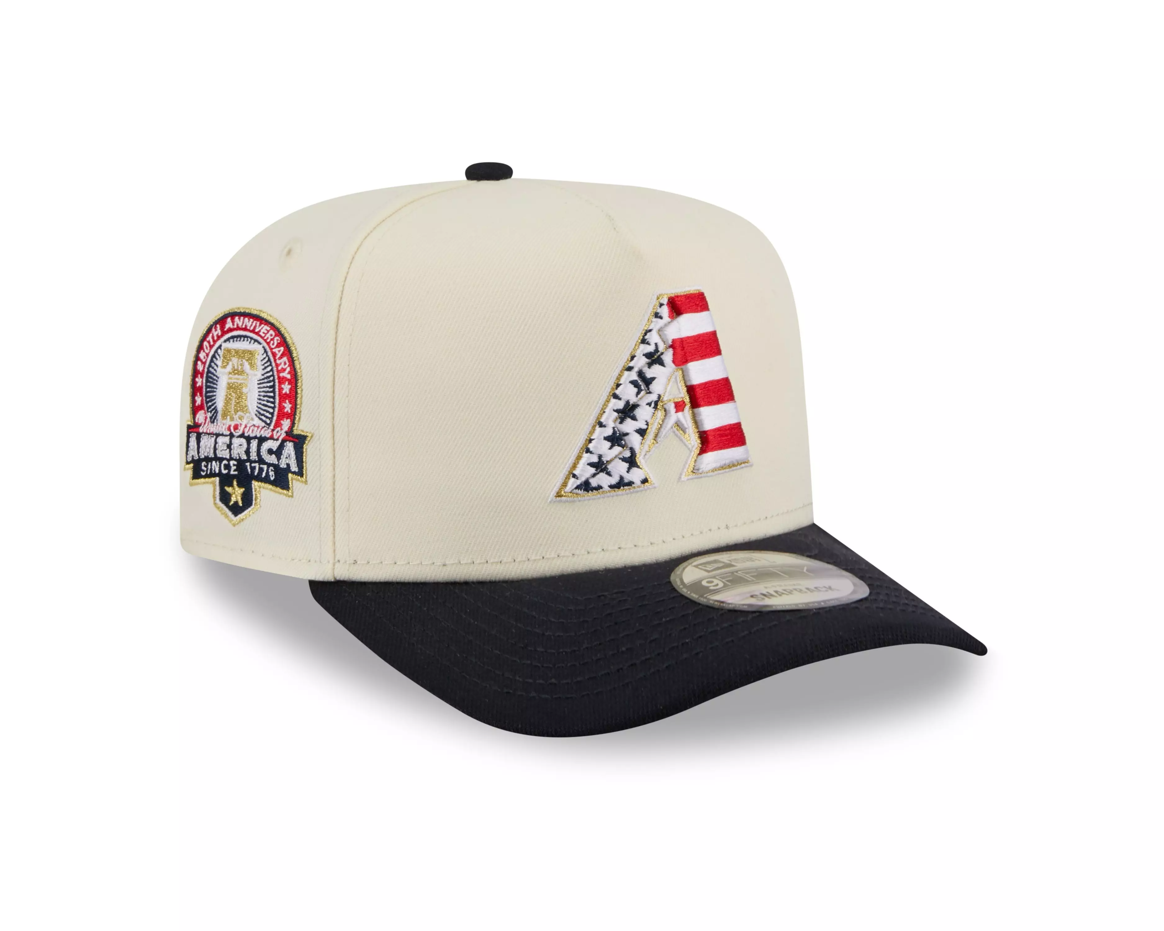 New Era Arizona Diamondbacks 9FIFTY A-Frame 4th of July Snapback Hat - Cream - CREAM