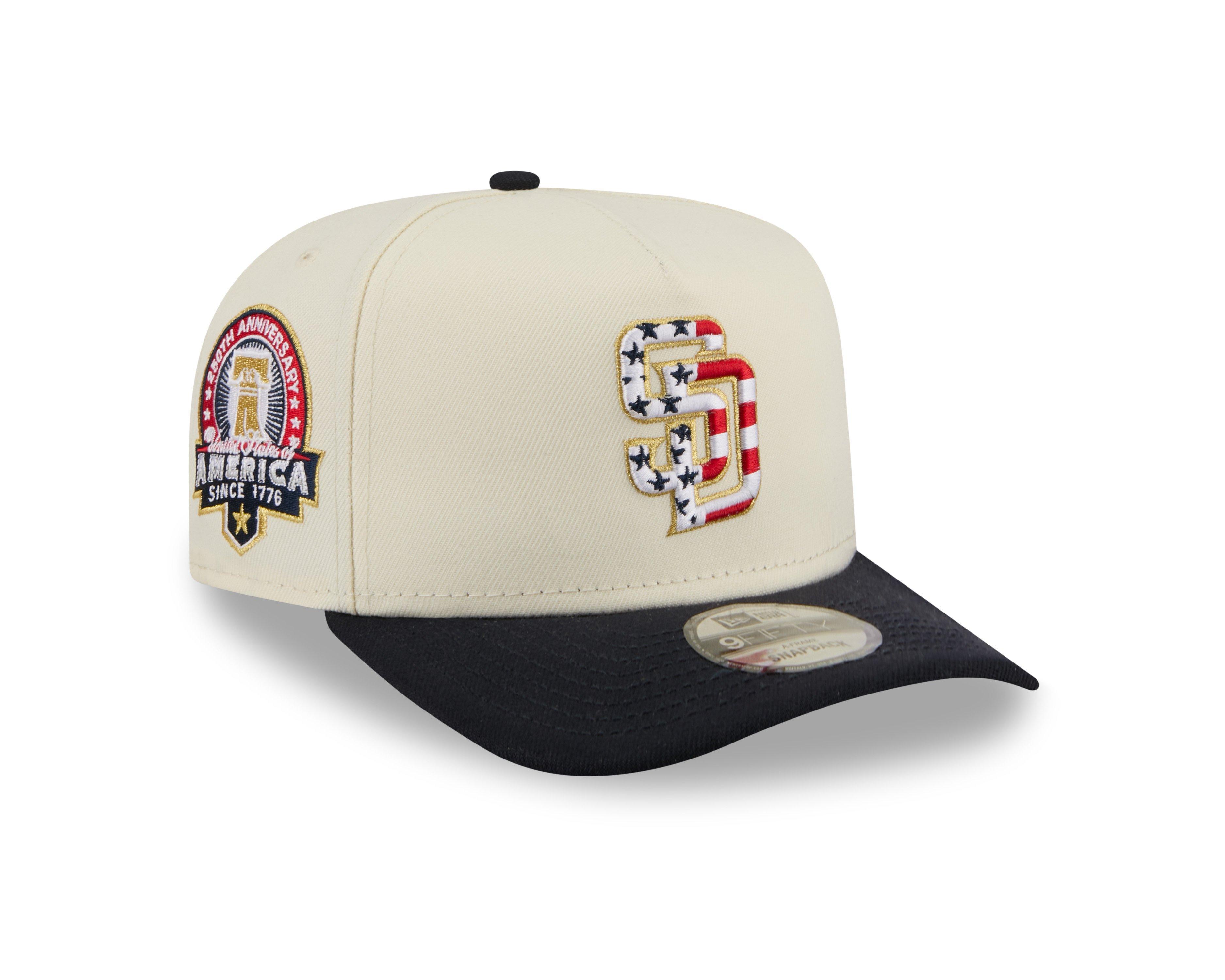 New Era San Diego Padres 9FIFTY A-Frame 4th of July Cream Snapback Hat