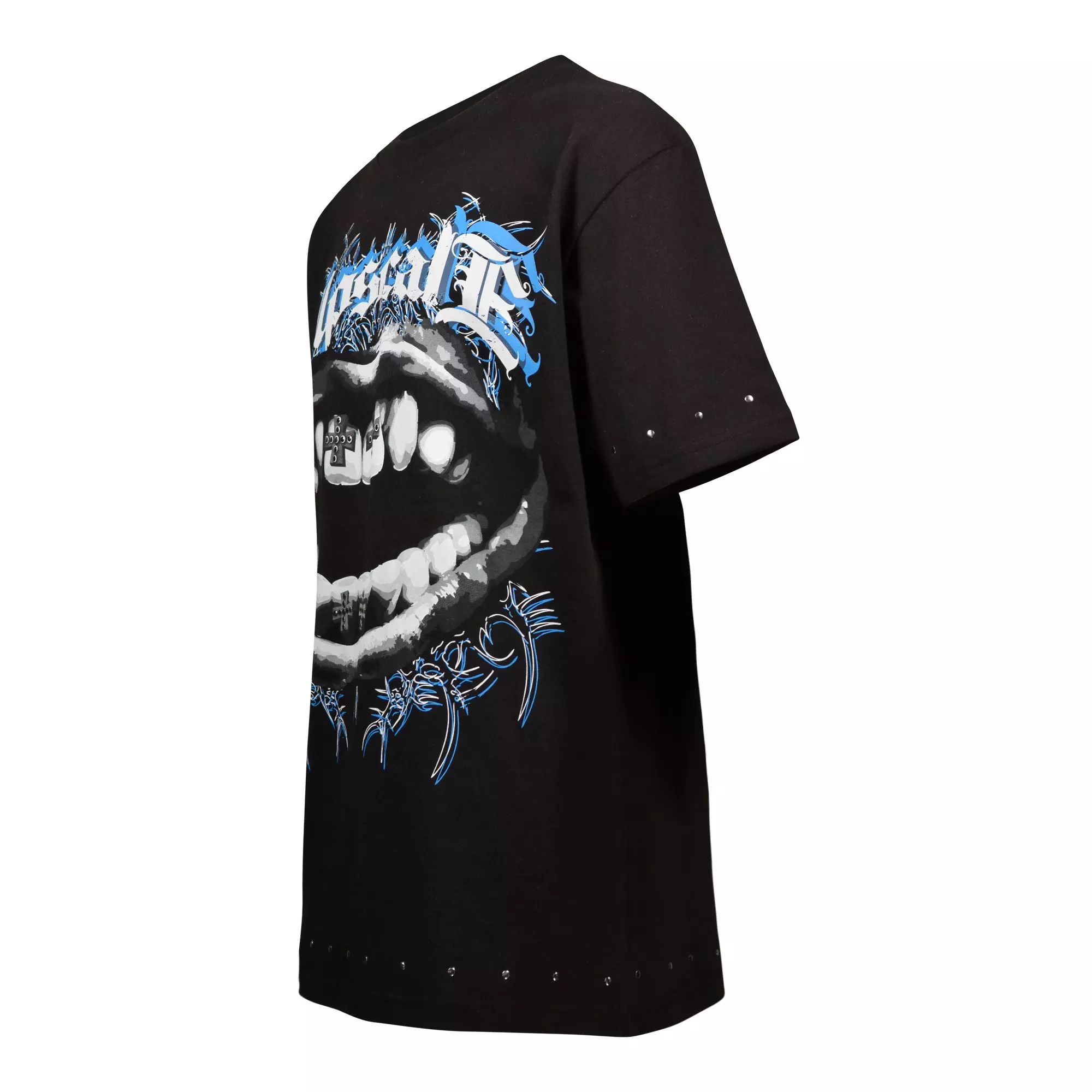 Upscale Big Boys' Loud Mouth Tee - BLACK/BLUE