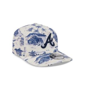 New Era Atlanta Braves 19TWENTY Tropical Snapback Hat - White/Navy