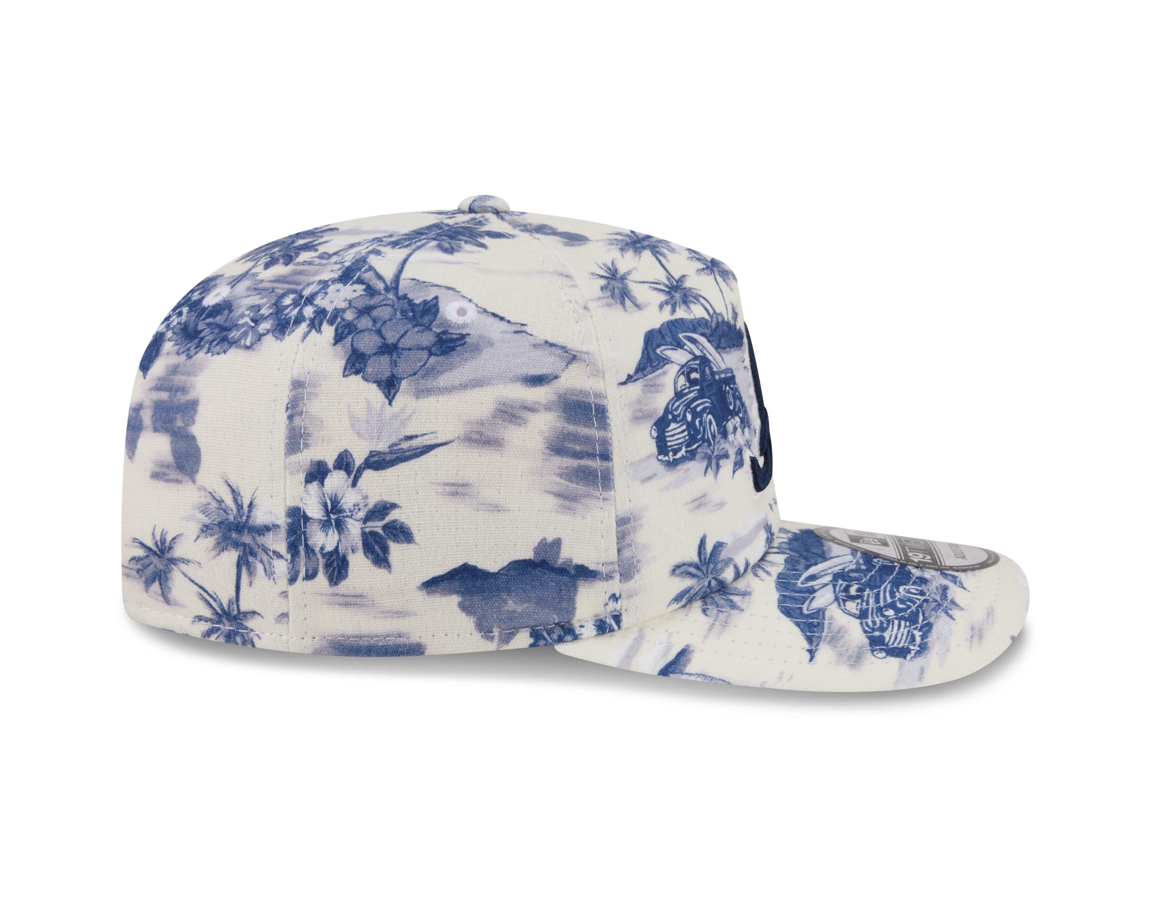 New Era Atlanta Braves 19TWENTY Tropical Snapback Hat - White/Navy - WHITE/NAVY Thumbnail View 6