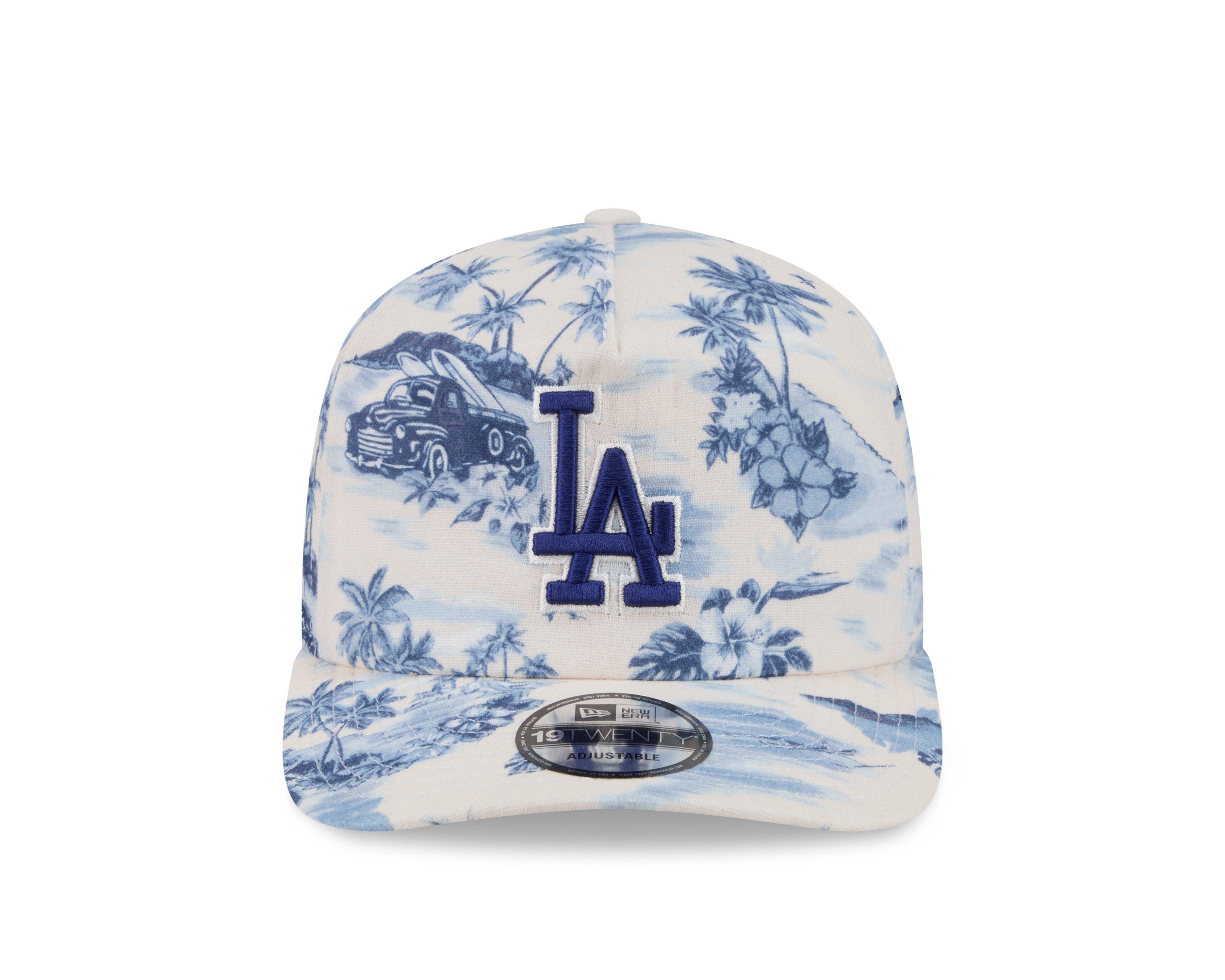 New Era Los Angeles Dodgers 19TWENTY Tropical Snapback Hat - White/Navy - WHITE/ROYAL Thumbnail View 3