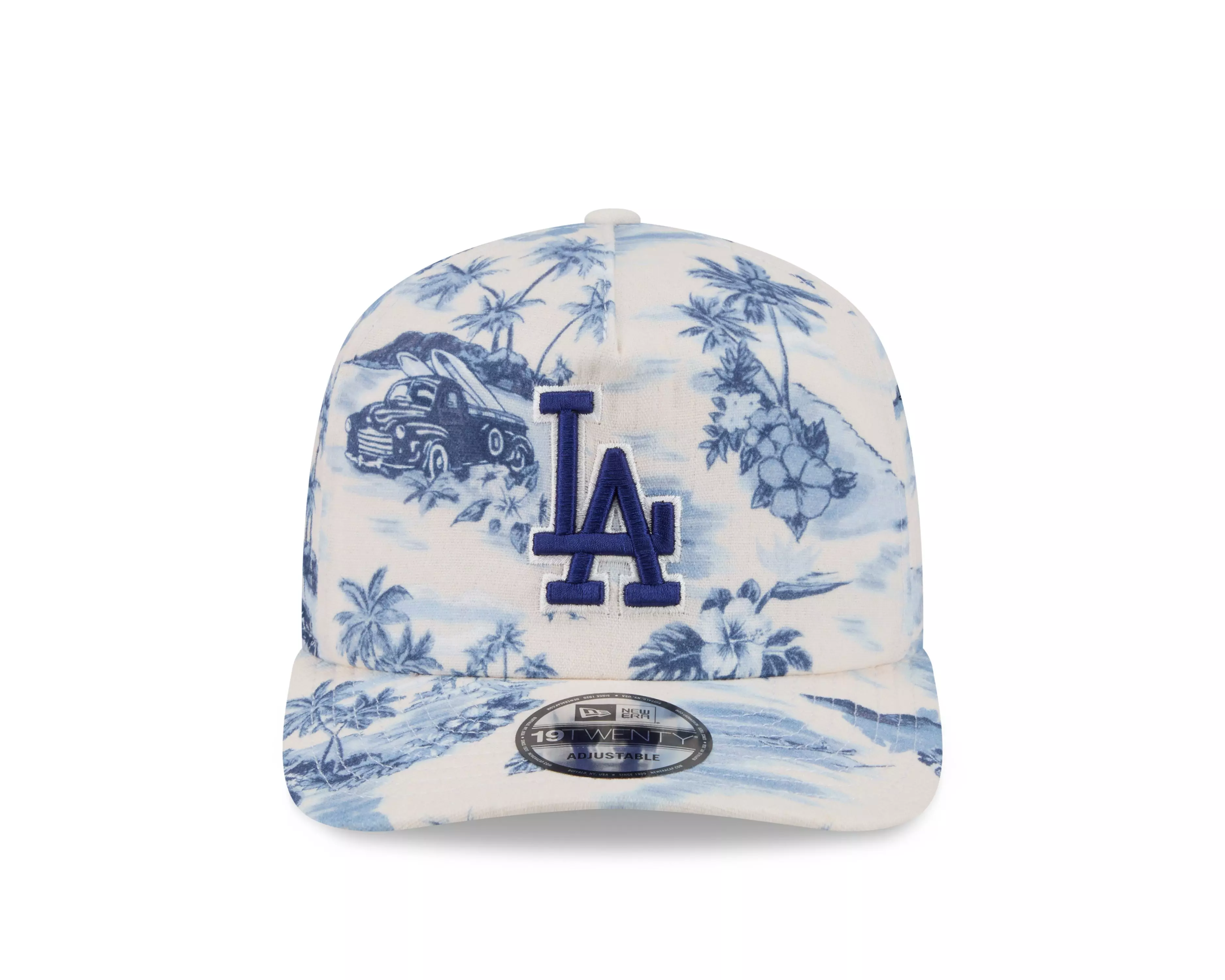 New Era Los Angeles Dodgers 19TWENTY Tropical Snapback Hat - White/Navy - WHITE/ROYAL