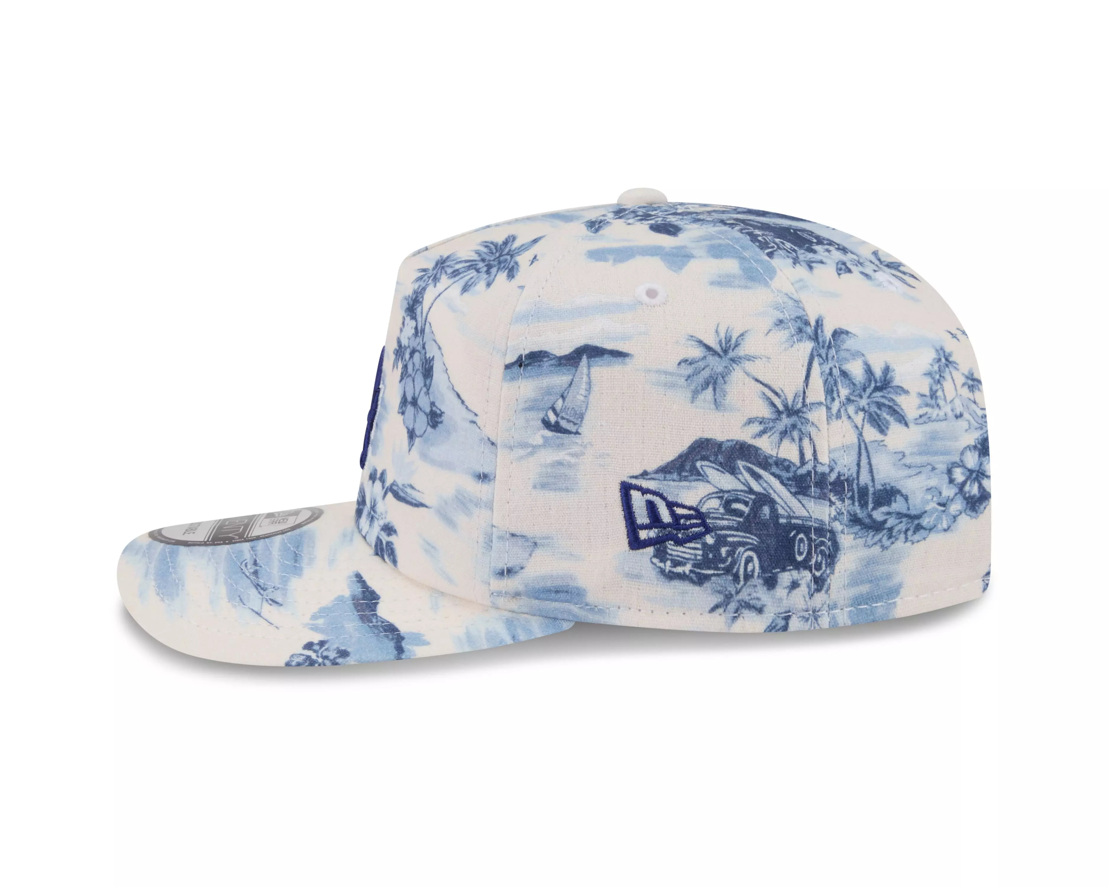 New Era Los Angeles Dodgers 19TWENTY Tropical Snapback Hat - White/Navy - WHITE/ROYAL