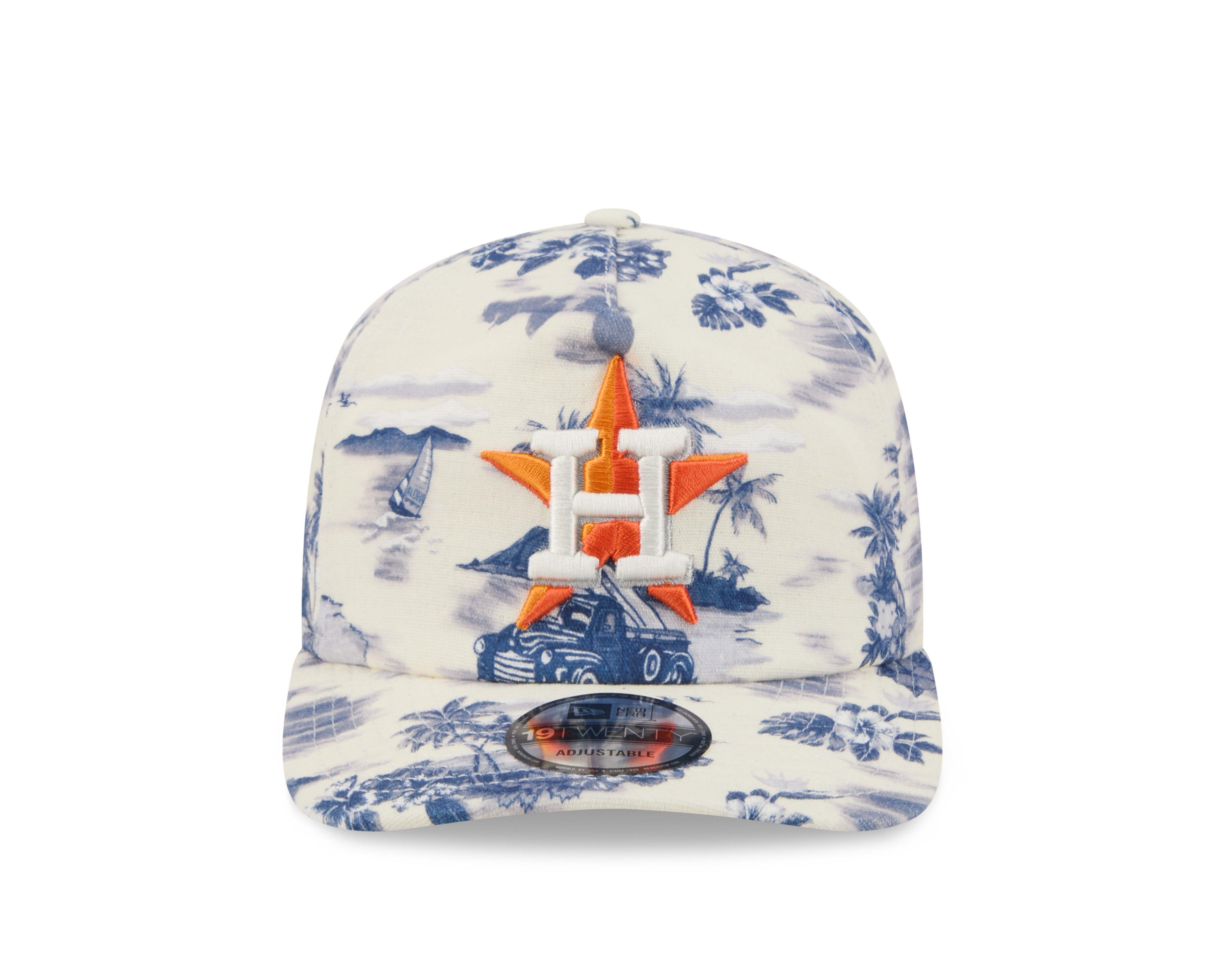 New Era Houston Astros 19TWENTY Tropical Snapback Hat - White/Navy - WHITE/NAVY Thumbnail View 3