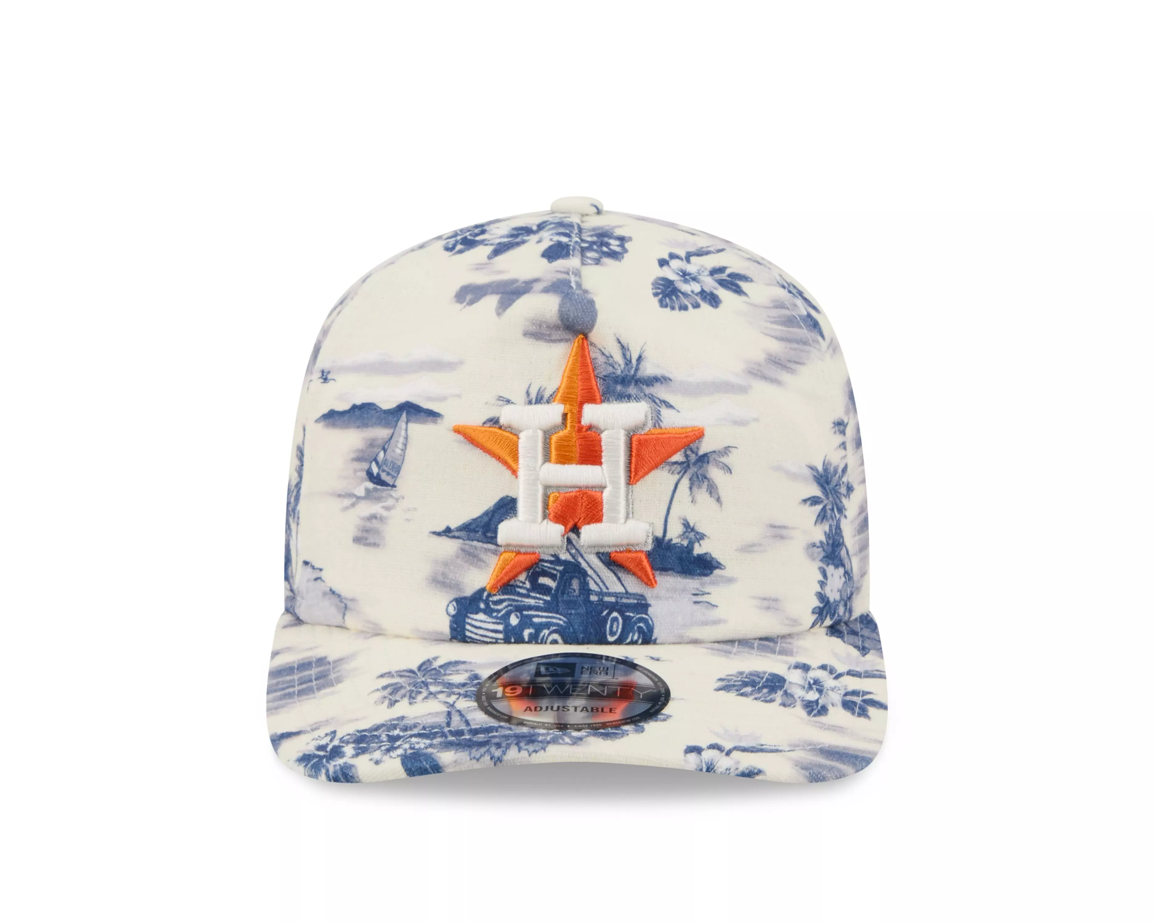 New Era Houston Astros 19TWENTY Tropical Snapback Hat - White/Navy - WHITE/NAVY