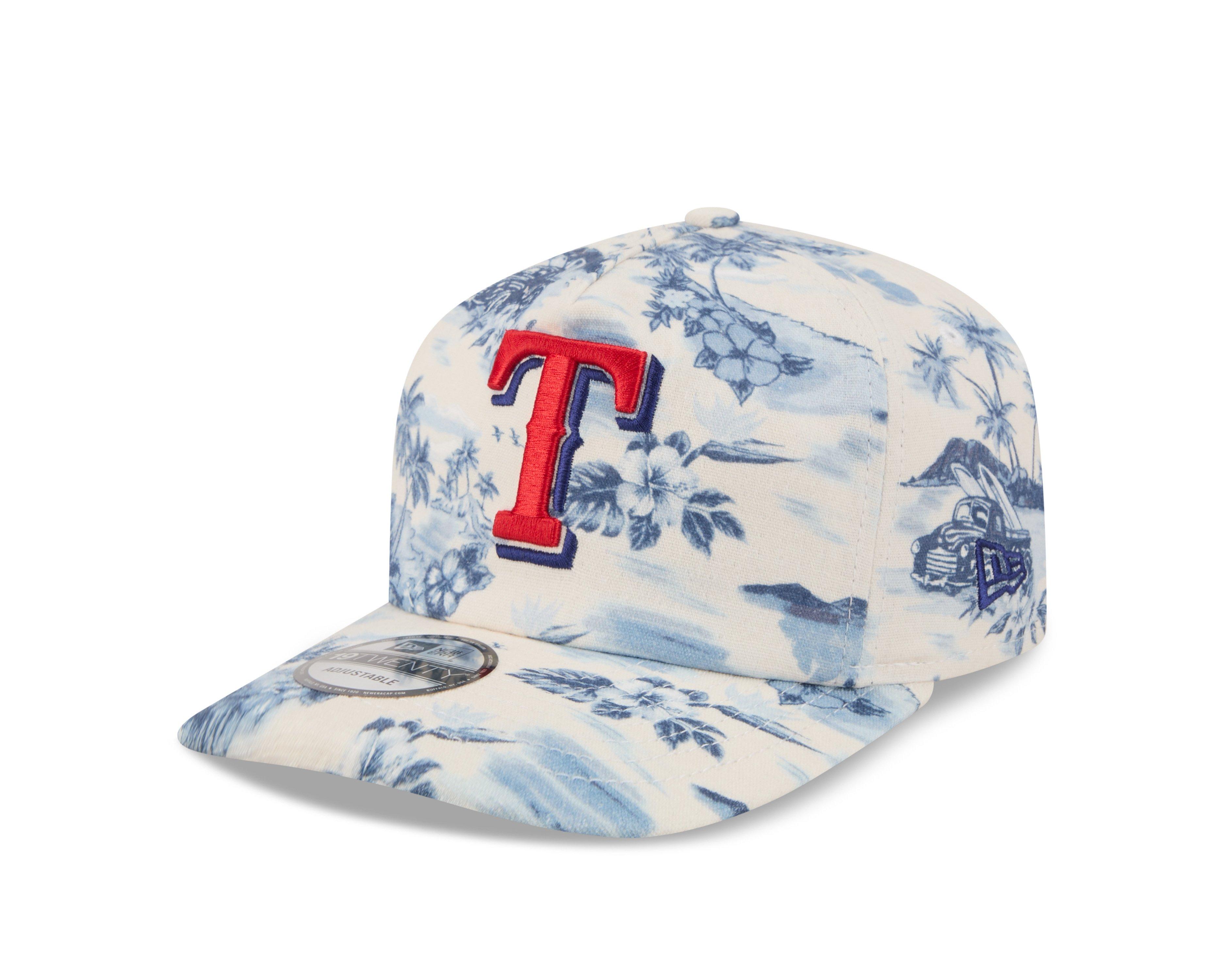 New Era Texas Rangers 19TWENTY Tropical Snapback Hat - White/Royal