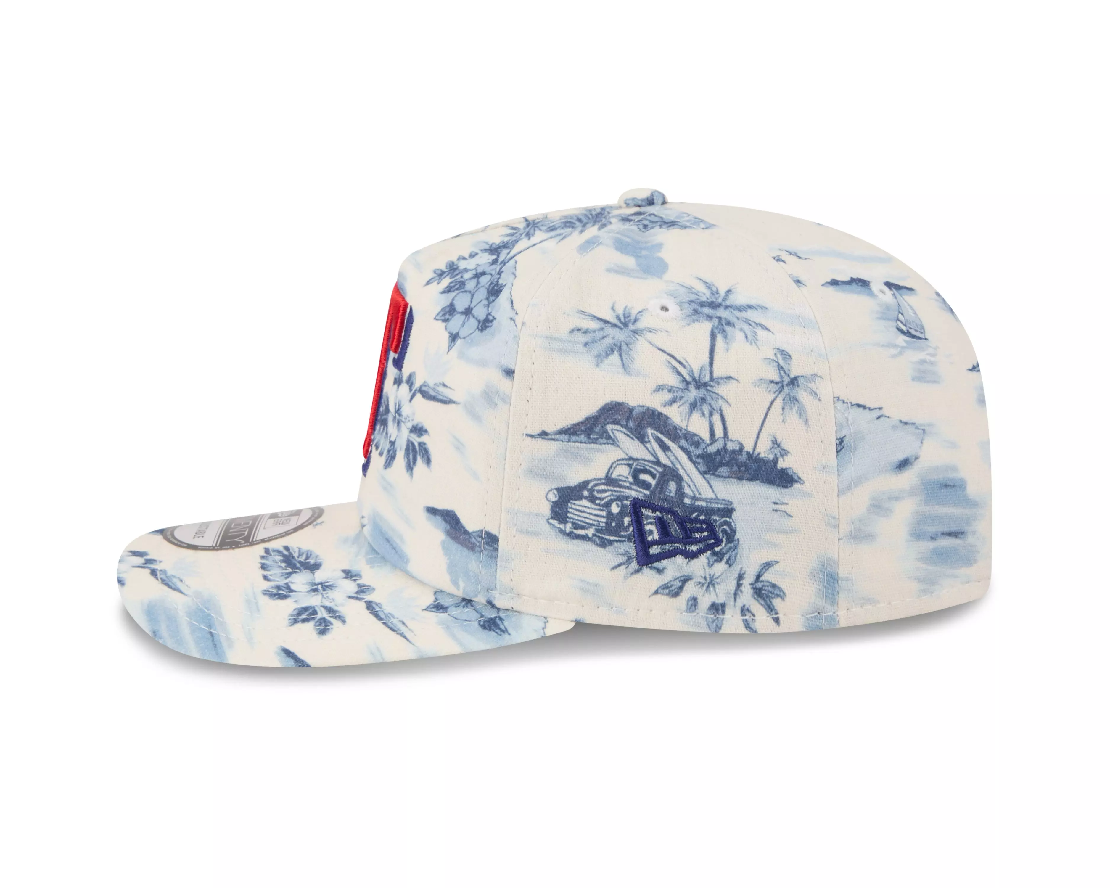 New Era Texas Rangers 19TWENTY Tropical Snapback Hat - White/Royal - WHITE/ROYAL