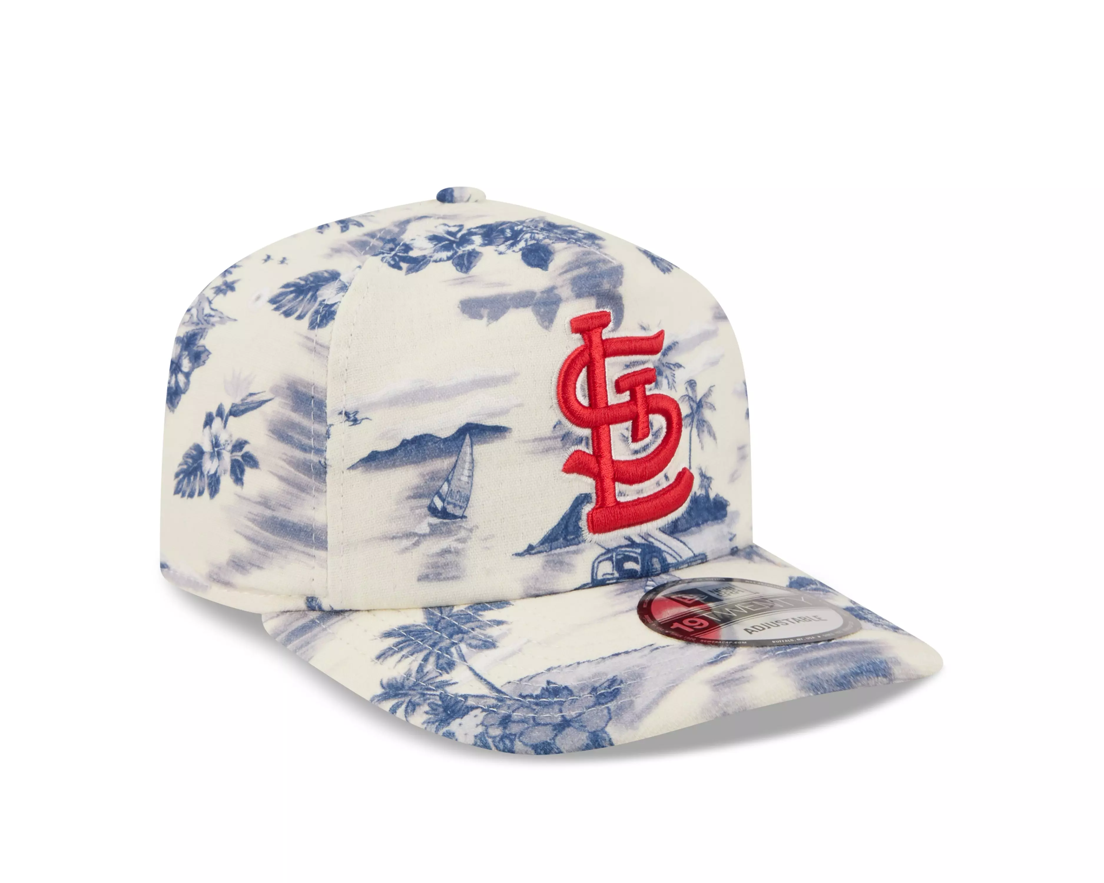 New Era St. Louis Cardinals 19TWENTY Tropical Snapback Hat - White/Navy - WHITE/NAVY
