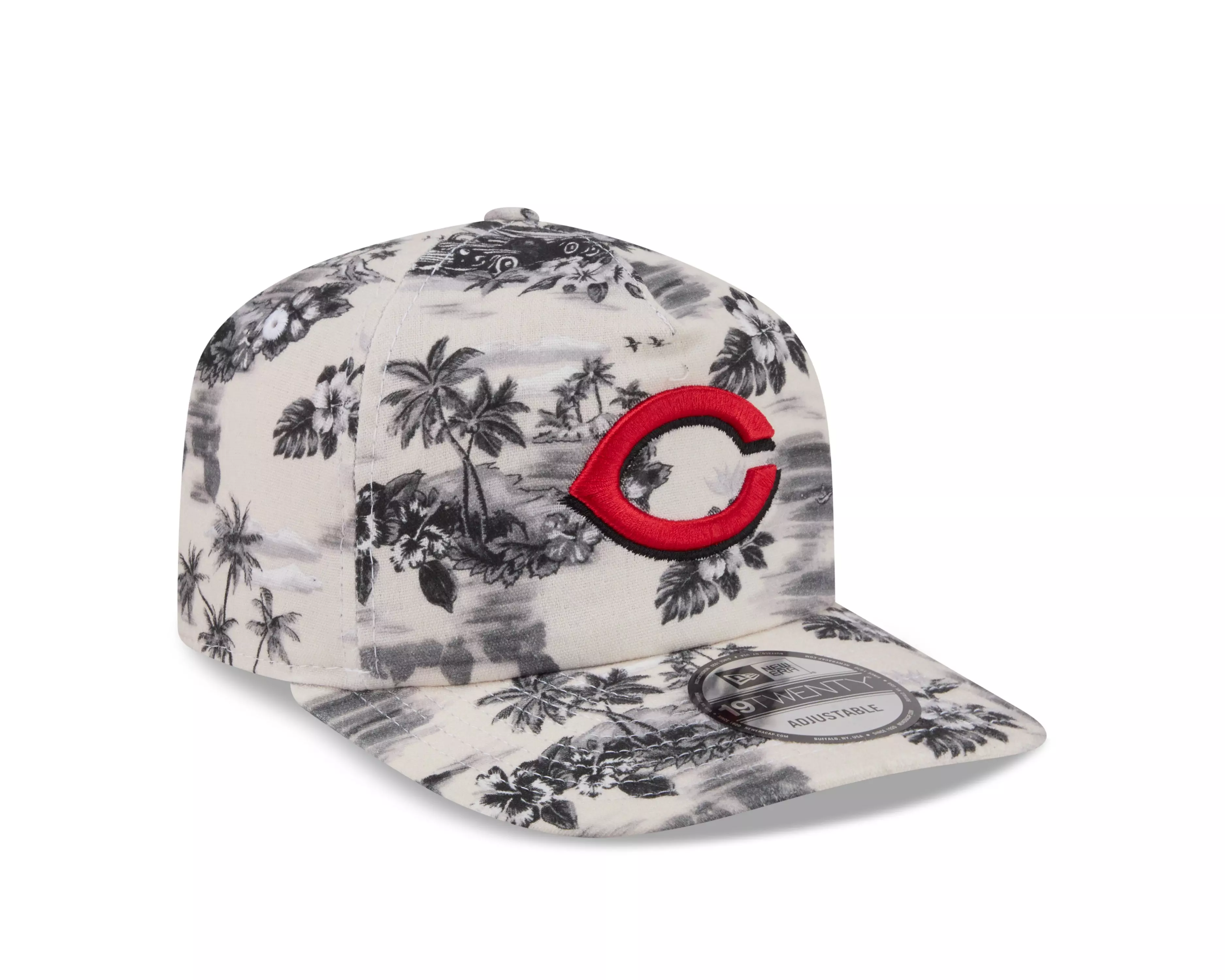 New Era Cincinnati Reds 19TWENTY Tropical Snapback Hat - White/Black - WHITE/BLACK