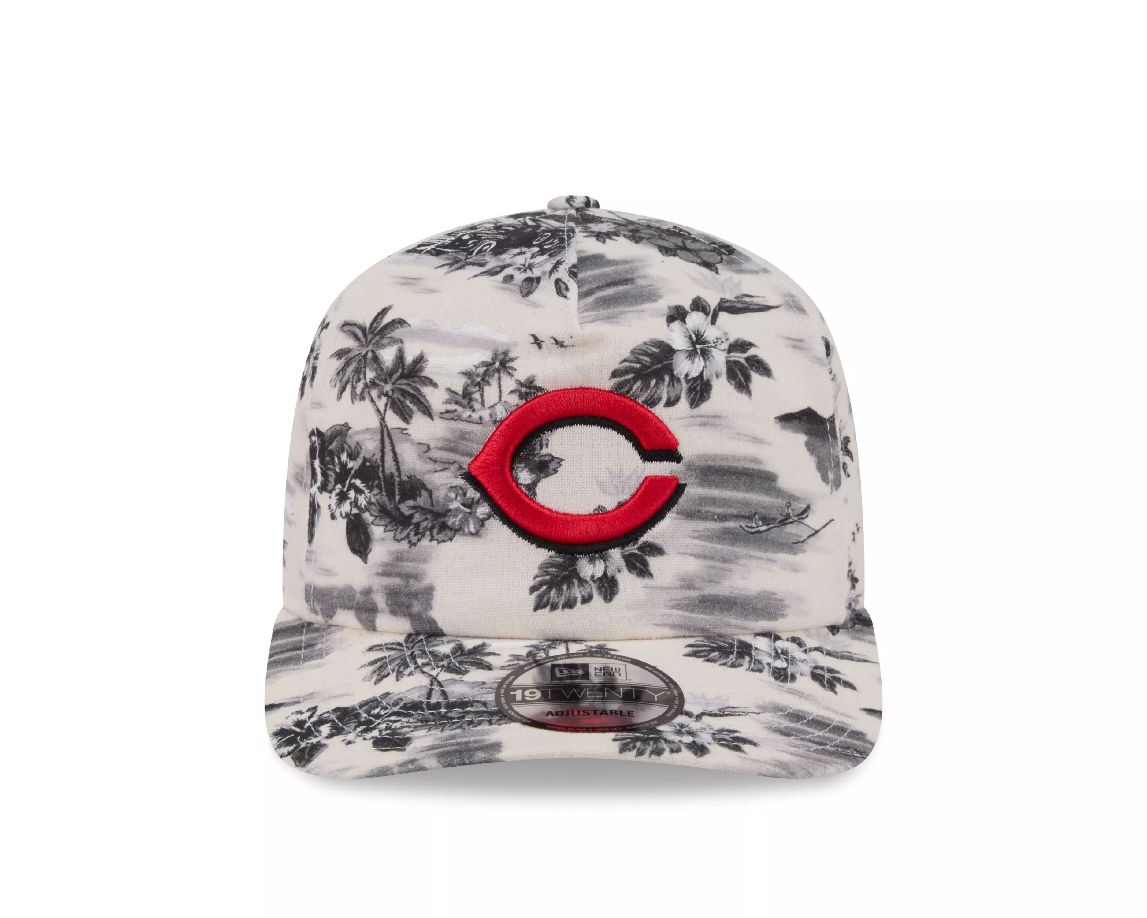 New Era Cincinnati Reds 19TWENTY Tropical Snapback Hat - White/Black - WHITE/BLACK