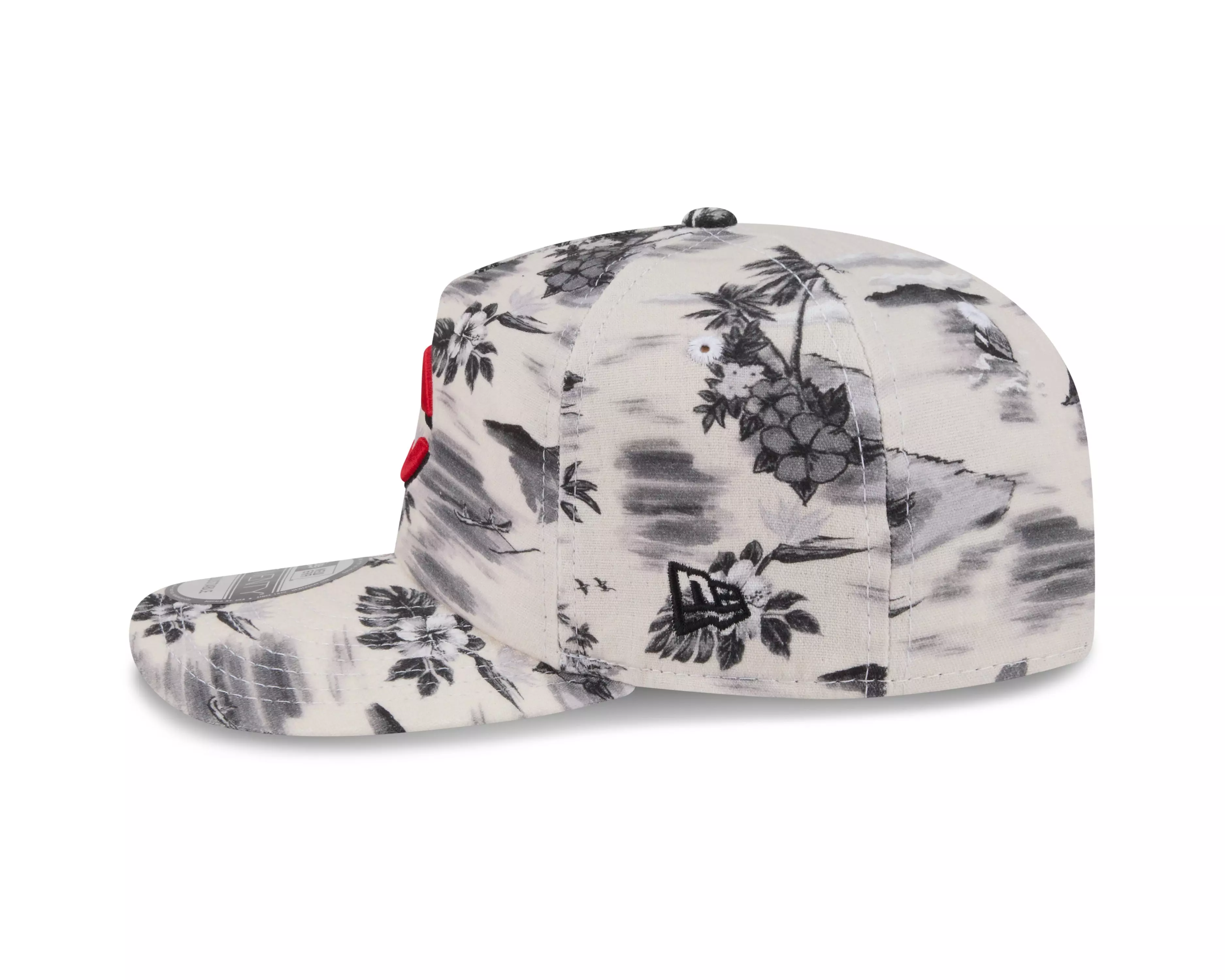 New Era Cincinnati Reds 19TWENTY Tropical Snapback Hat - White/Black - WHITE/BLACK