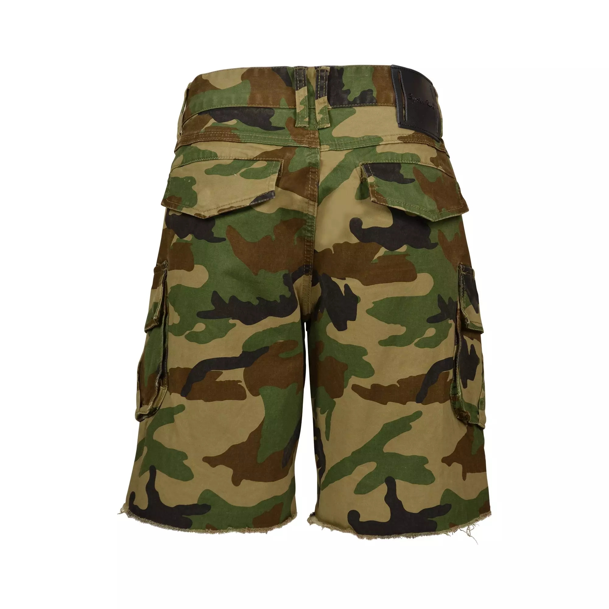Smoke Rise Big Boys' Twill Wood Camo Shorts - CAMO/BLACK