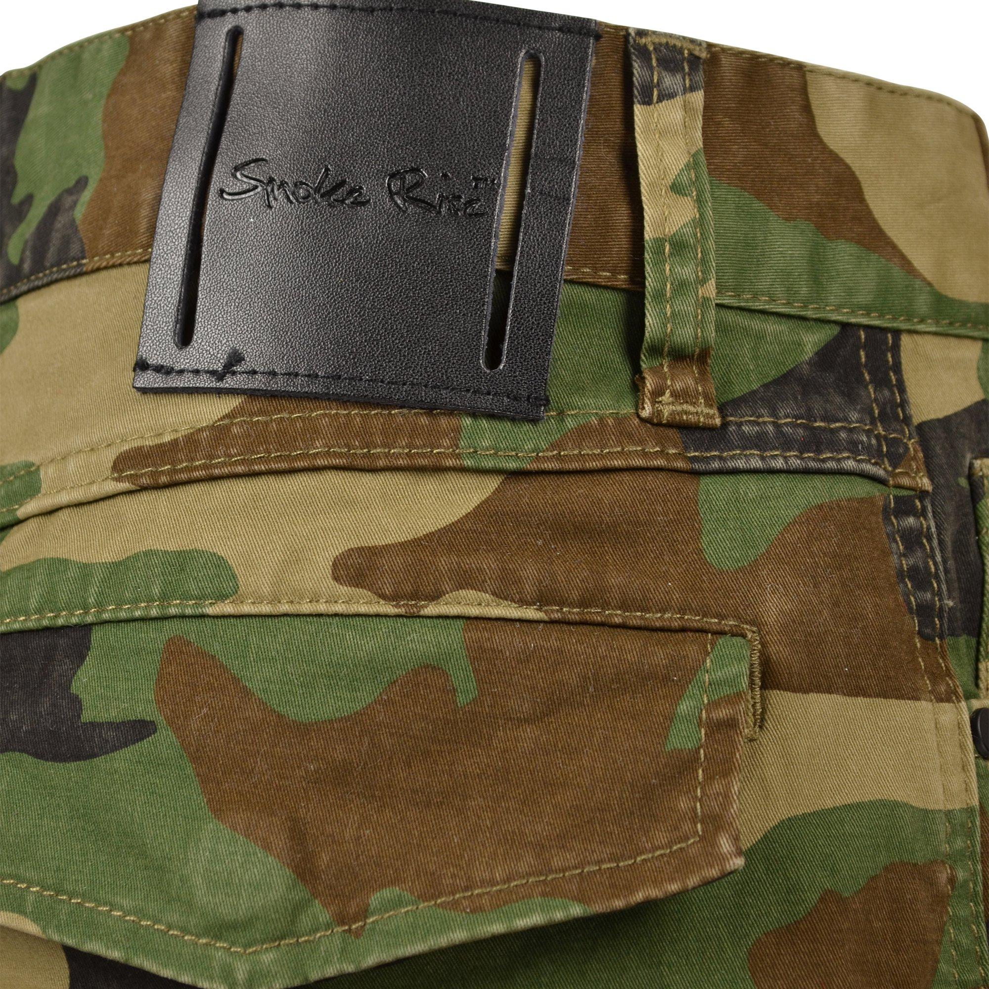 Smoke Rise Big Boys' Twill Wood Camo Shorts - CAMO/BLACK Thumbnail View 4