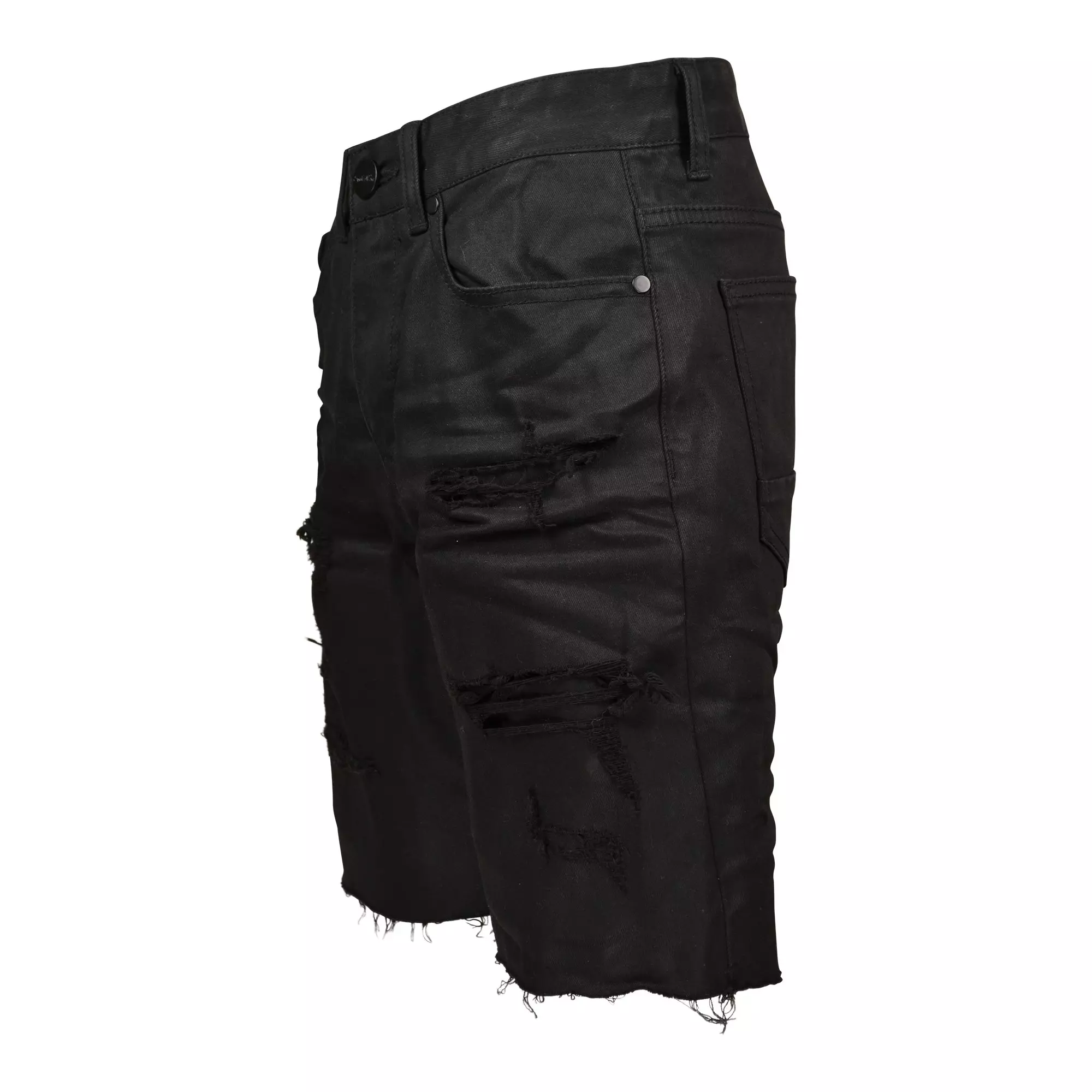 Smoke Rise Big Boys' Jet Black Denim Shorts - BLACK