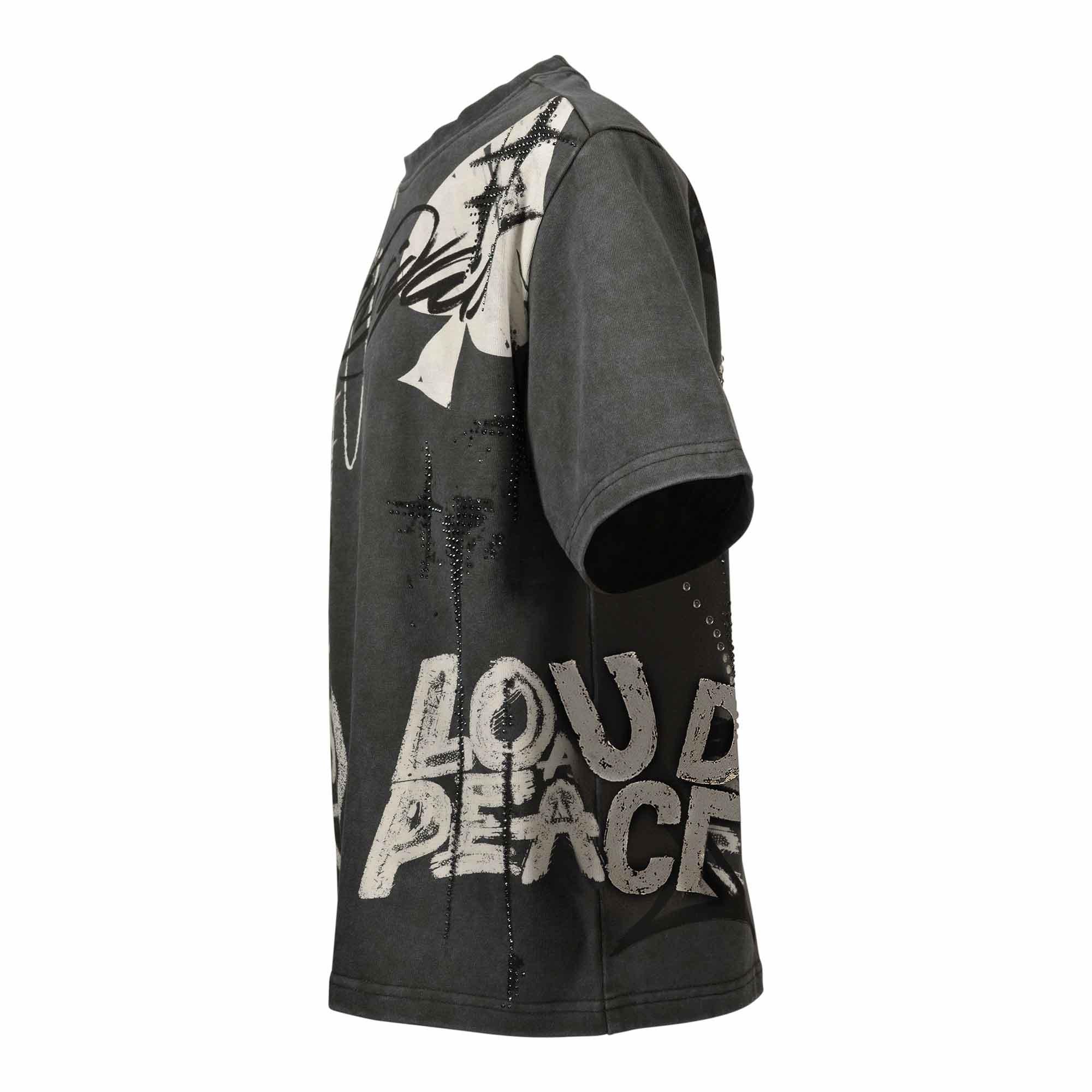 Smoke Rise Big Boys' Smiley Tee - Graphite - GREY Thumbnail View 3