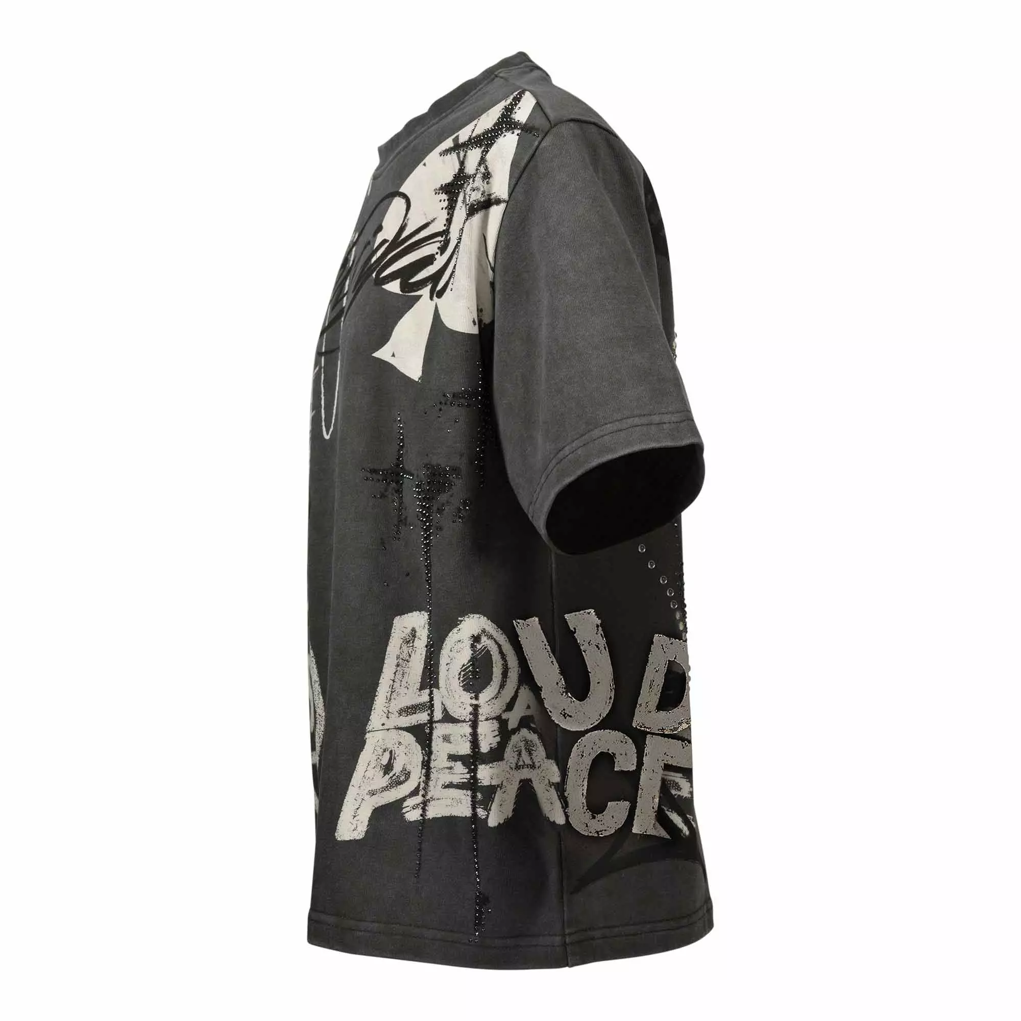 Smoke Rise Big Boys' Smiley Tee - Graphite - GREY