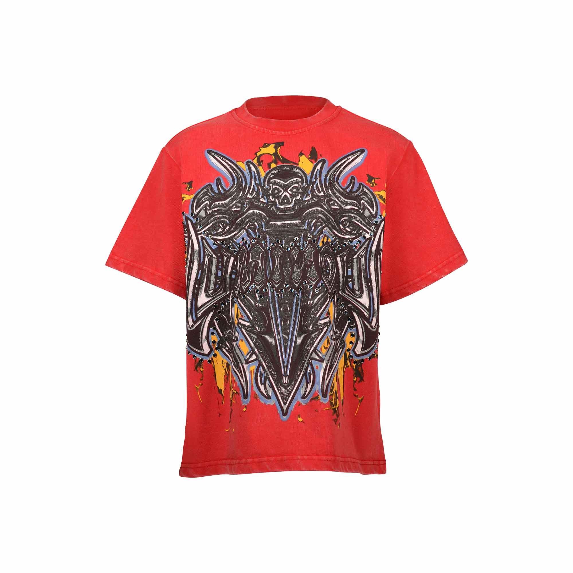 Smoke Rise Big Boys' Luminous Tee - RED Thumbnail View 1