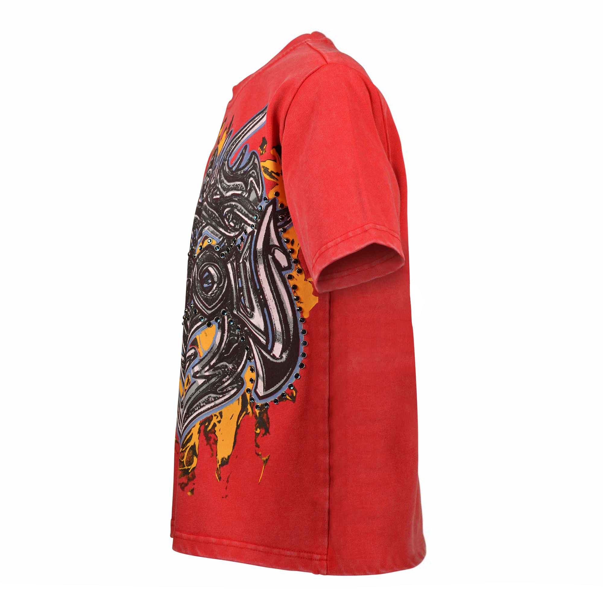 Smoke Rise Big Boys' Luminous Tee - RED Thumbnail View 3