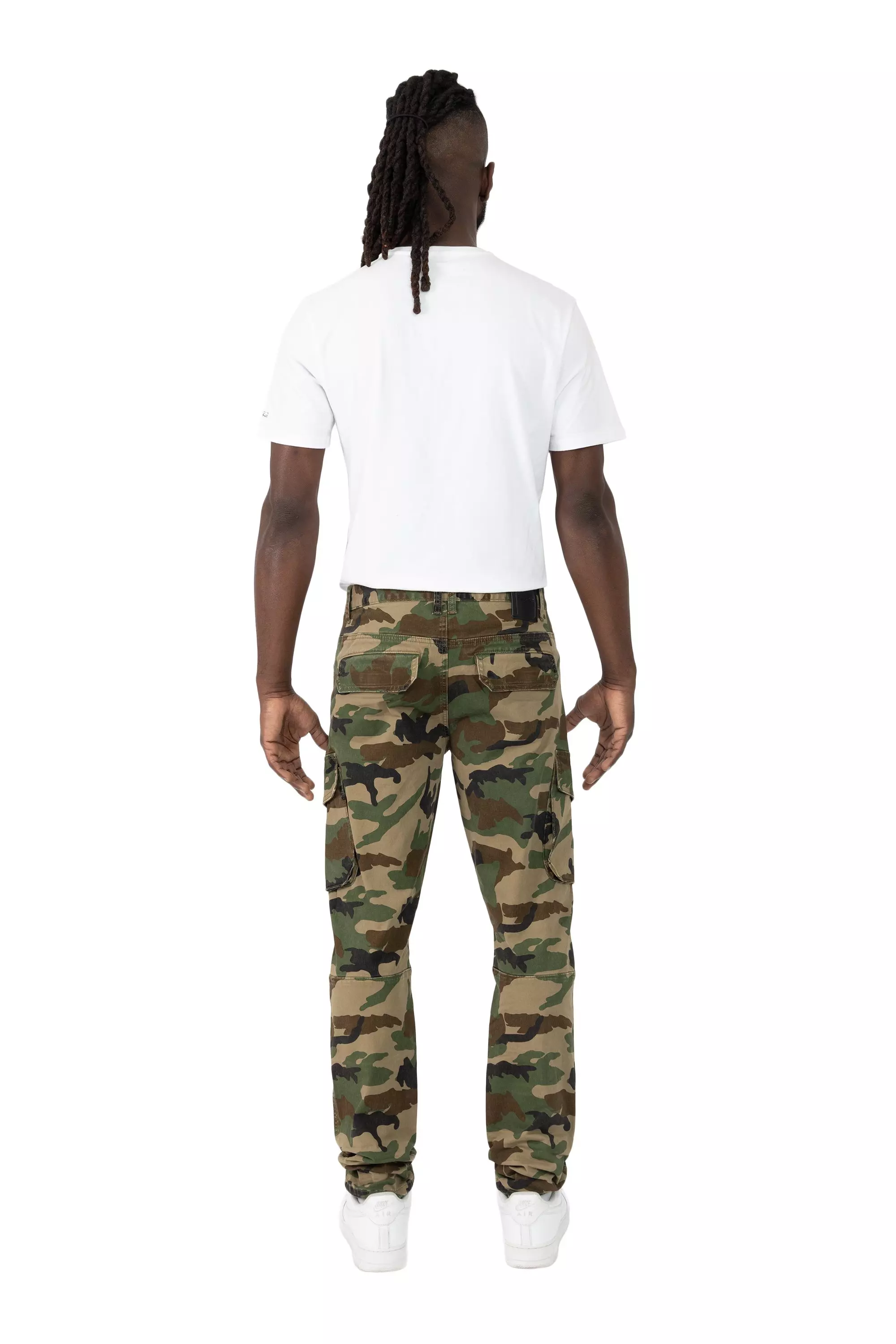 Smoke Rise Men's Slim Twill Cargo Pants - Woodcamo - CAMOUFLAGE