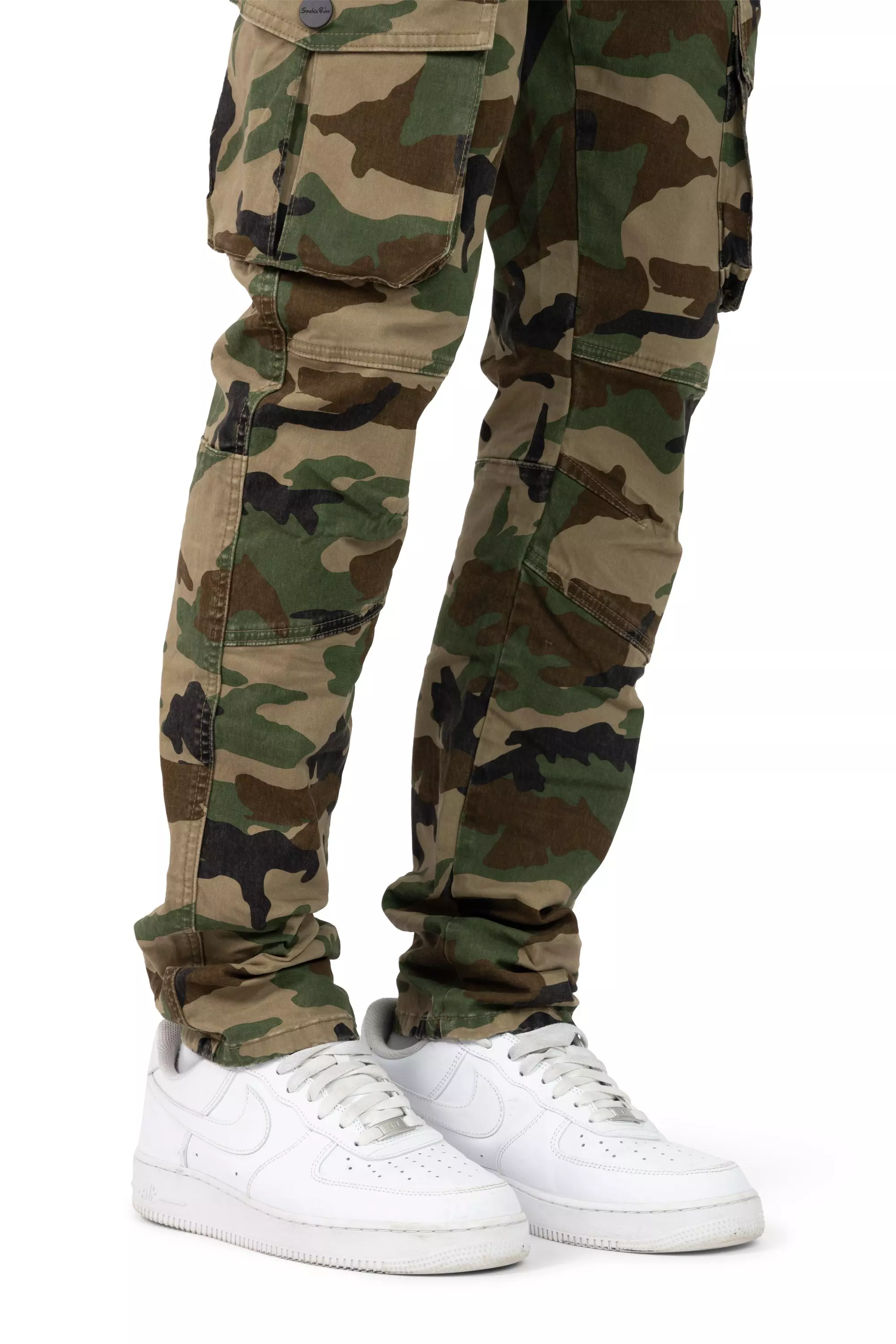 Smoke Rise Men's Slim Twill Cargo Pants - Woodcamo - CAMOUFLAGE