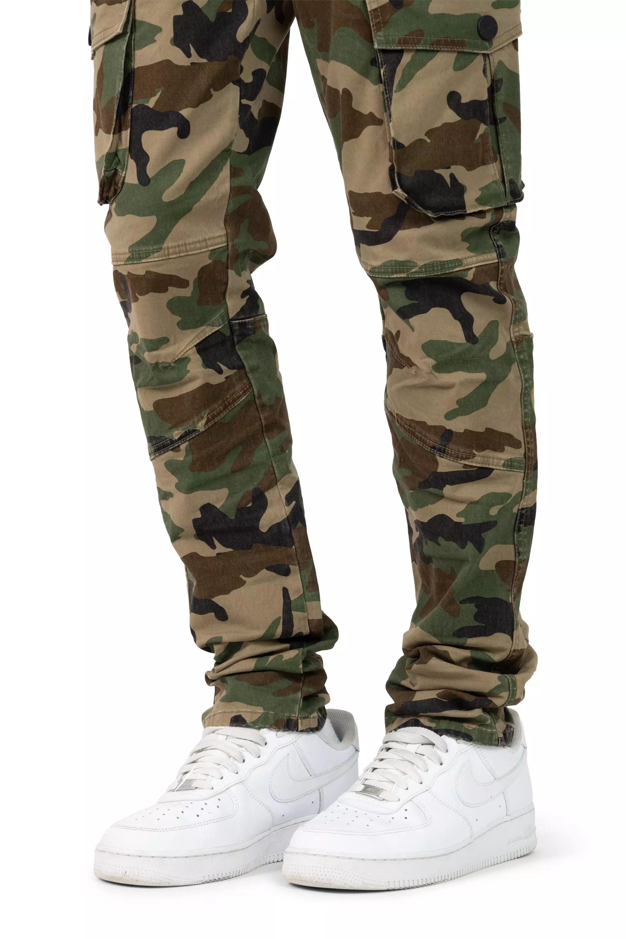 Smoke Rise Men's Slim Twill Cargo Pants - Woodcamo - CAMOUFLAGE