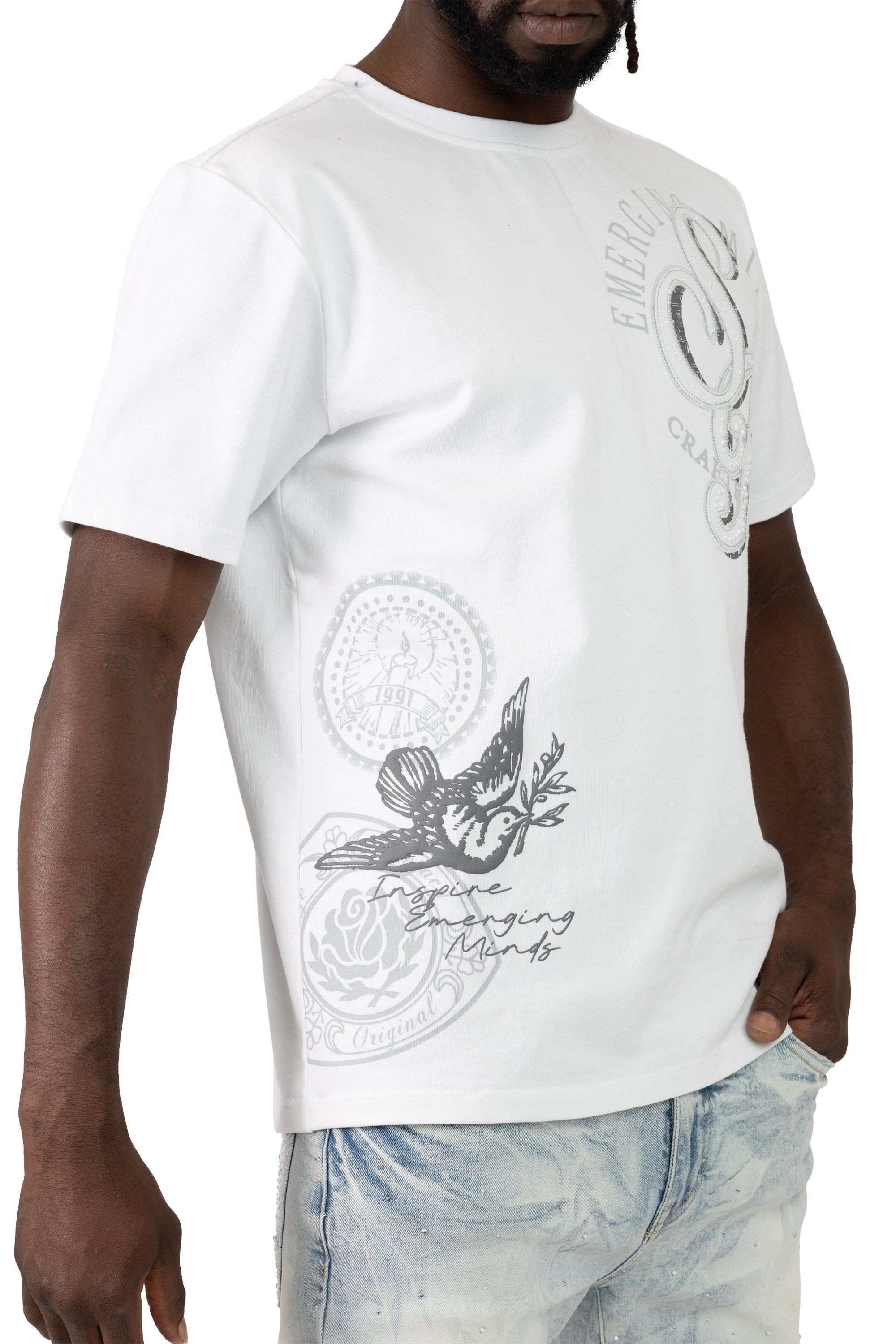 Smoke Rise Men's Visionary Tee - White - WHITE Thumbnail View 1