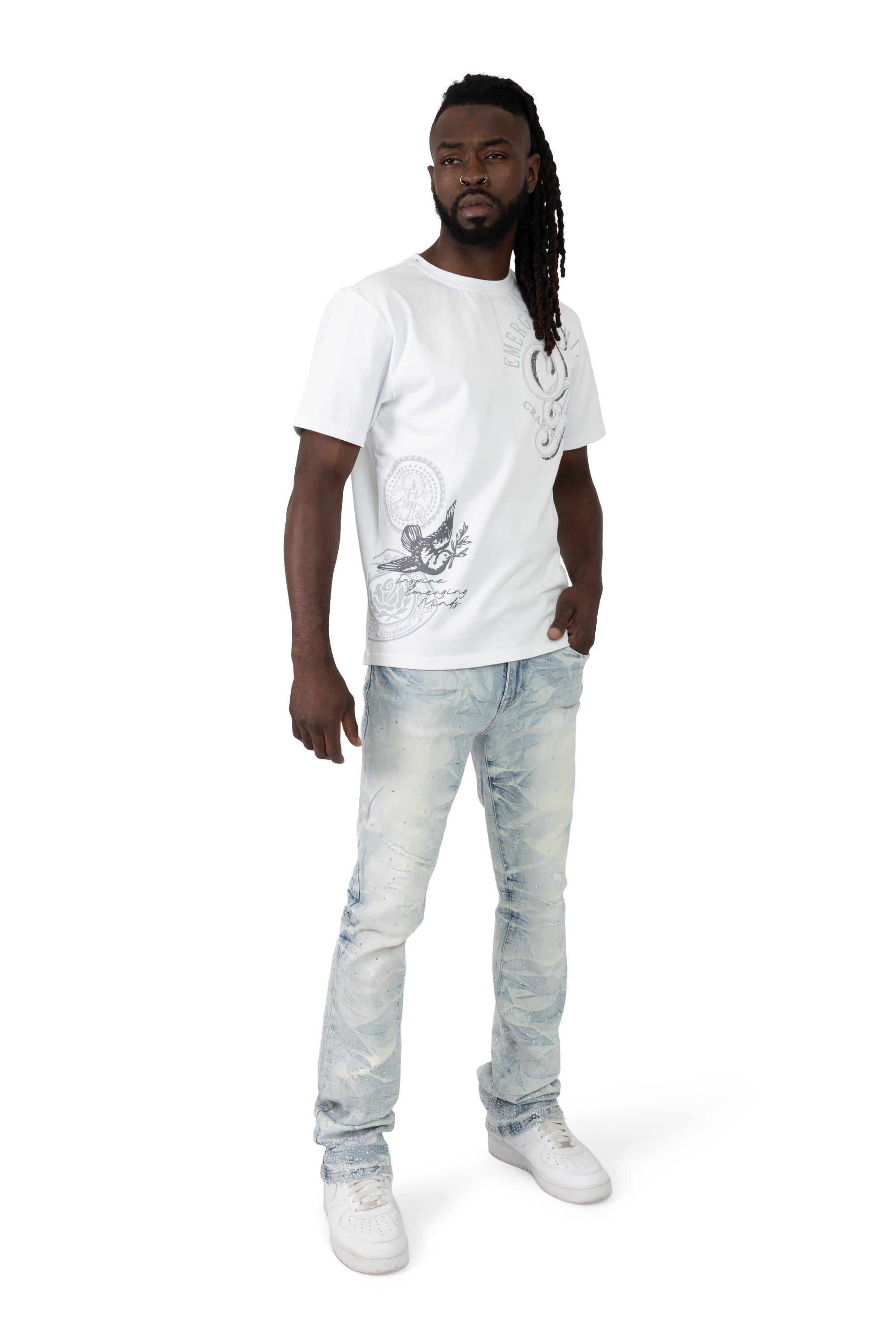 Smoke Rise Men's Visionary Tee - White - WHITE Thumbnail View 10