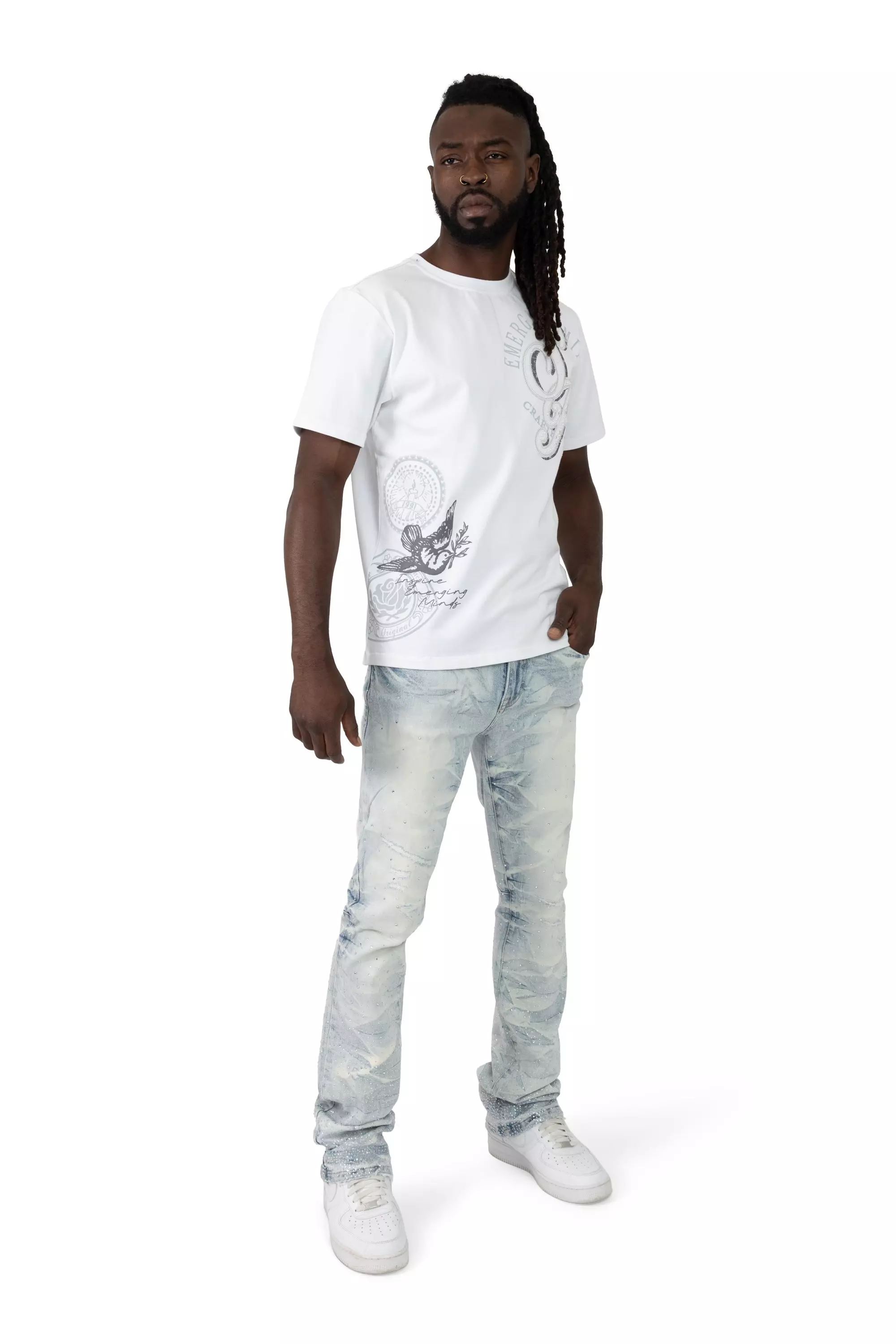 Smoke Rise Men's Visionary Tee - White - WHITE