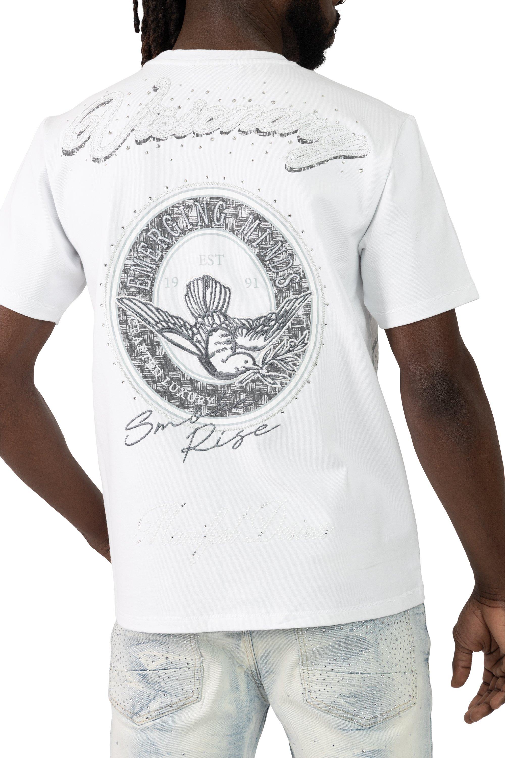 Smoke Rise Men's Visionary Tee - White - WHITE Thumbnail View 2