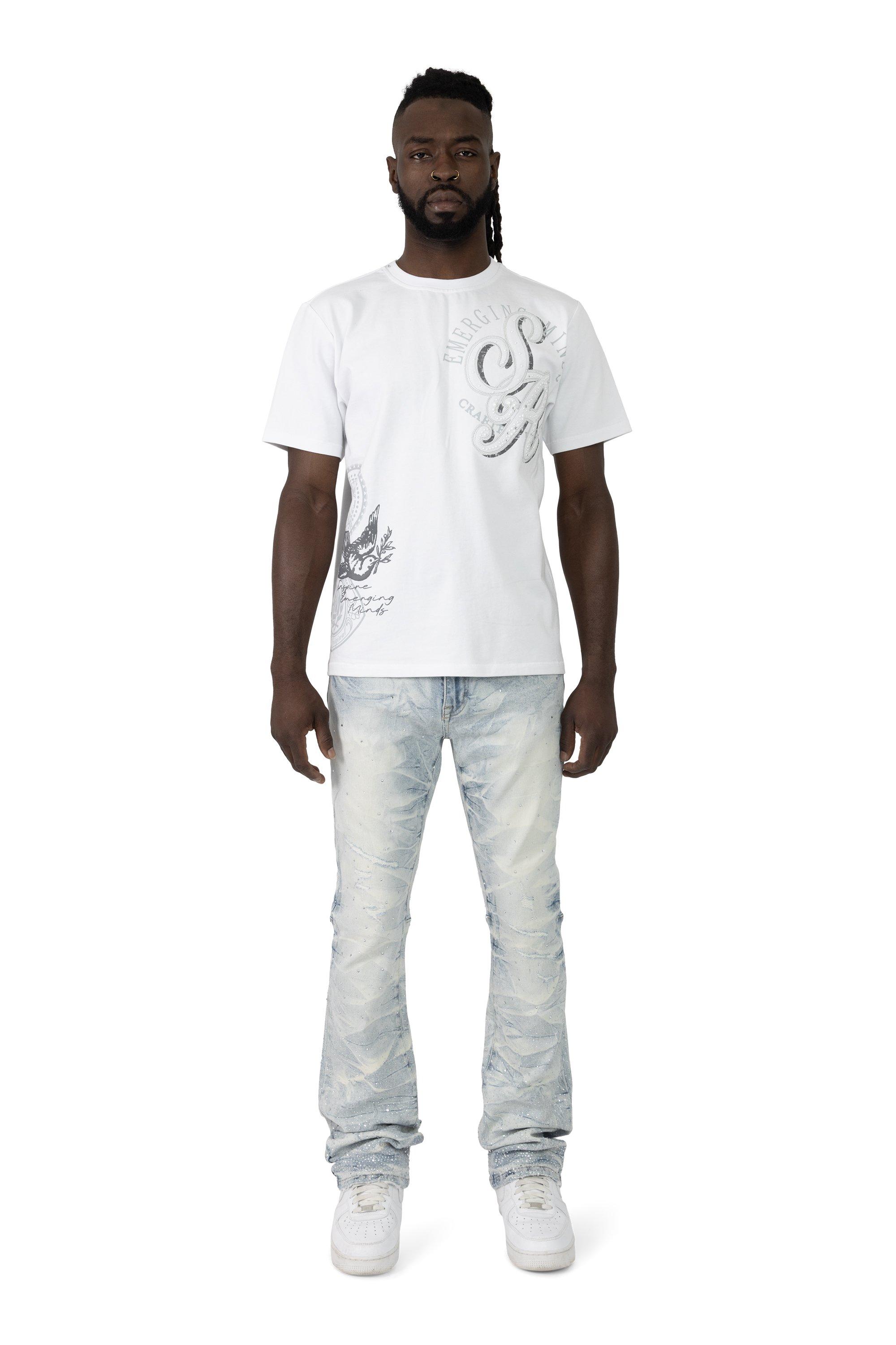 Smoke Rise Men's Visionary Tee - White - WHITE Thumbnail View 4