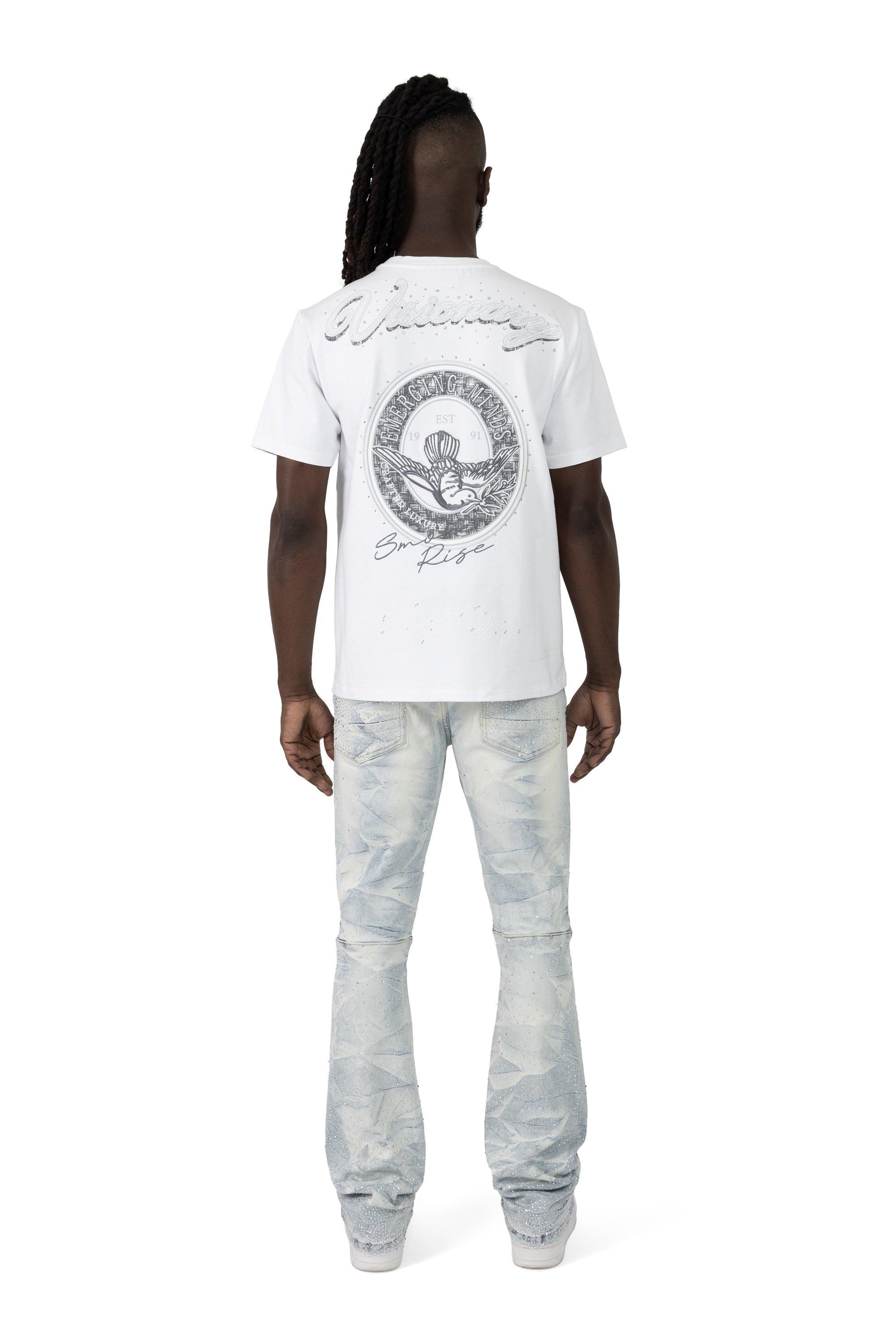 Smoke Rise Men's Visionary Tee - White - WHITE Thumbnail View 5