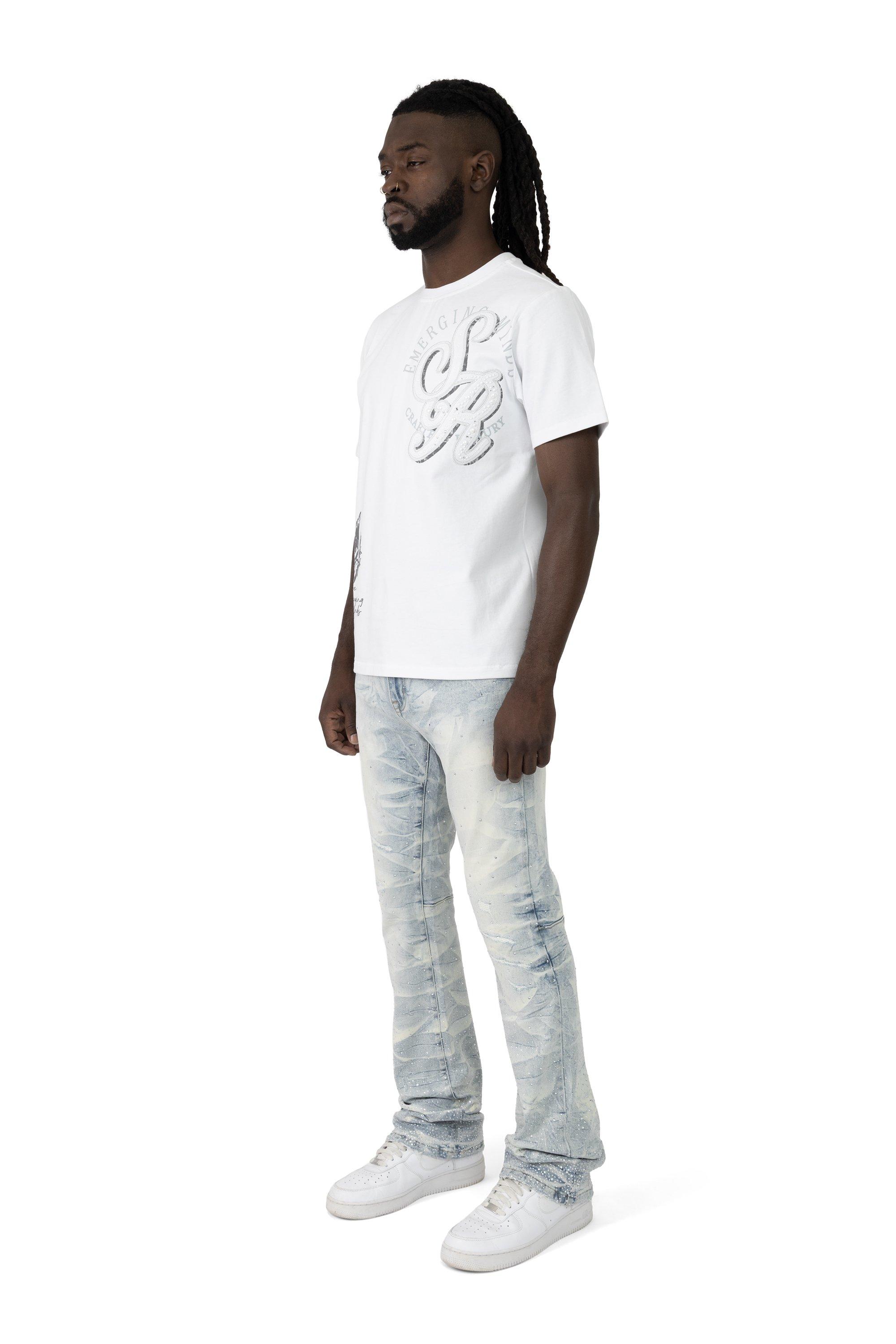 Smoke Rise Men's Visionary Tee - White - WHITE Thumbnail View 6