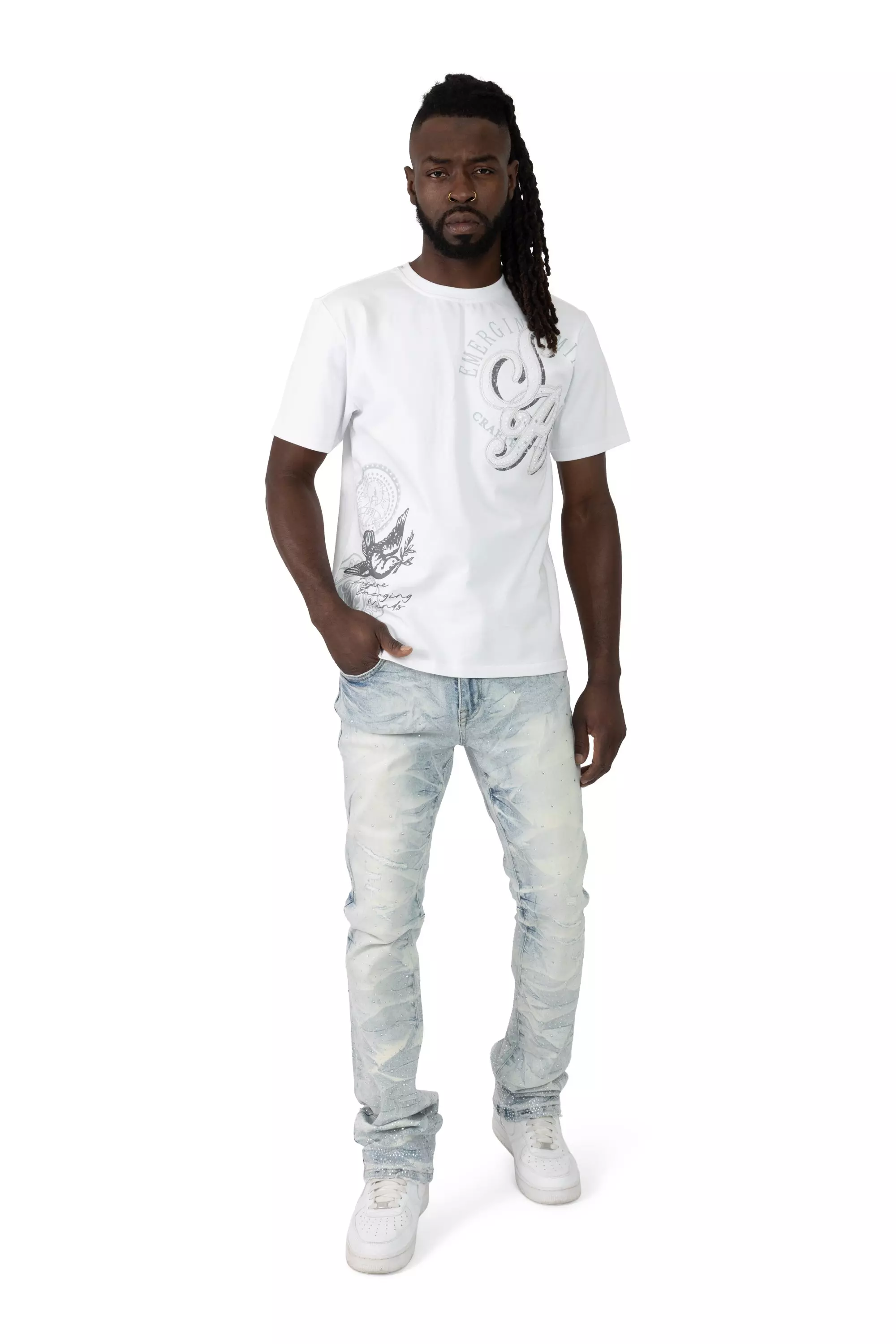 Smoke Rise Men's Visionary Tee - White - WHITE