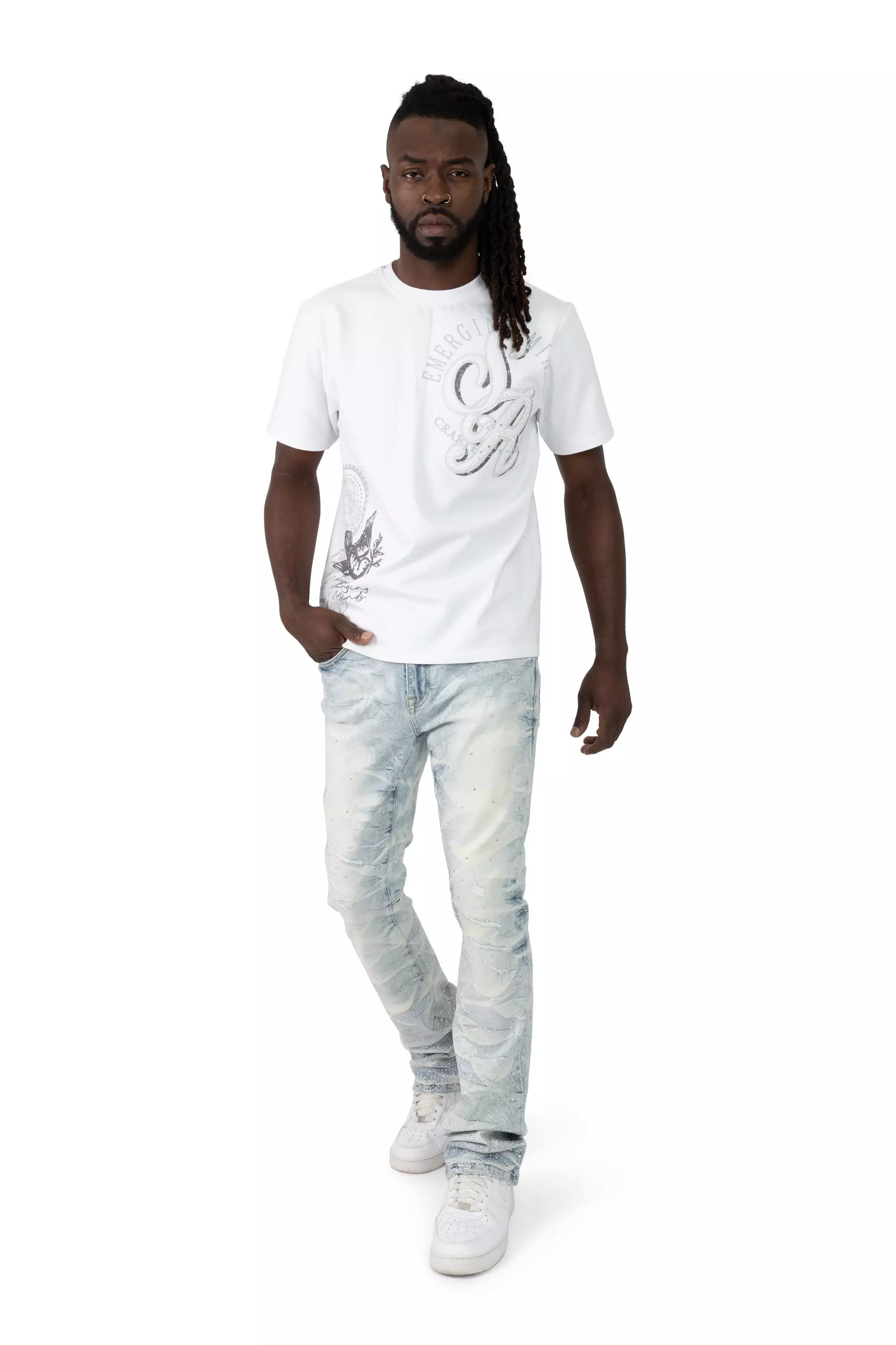 Smoke Rise Men's Visionary Tee - White - WHITE