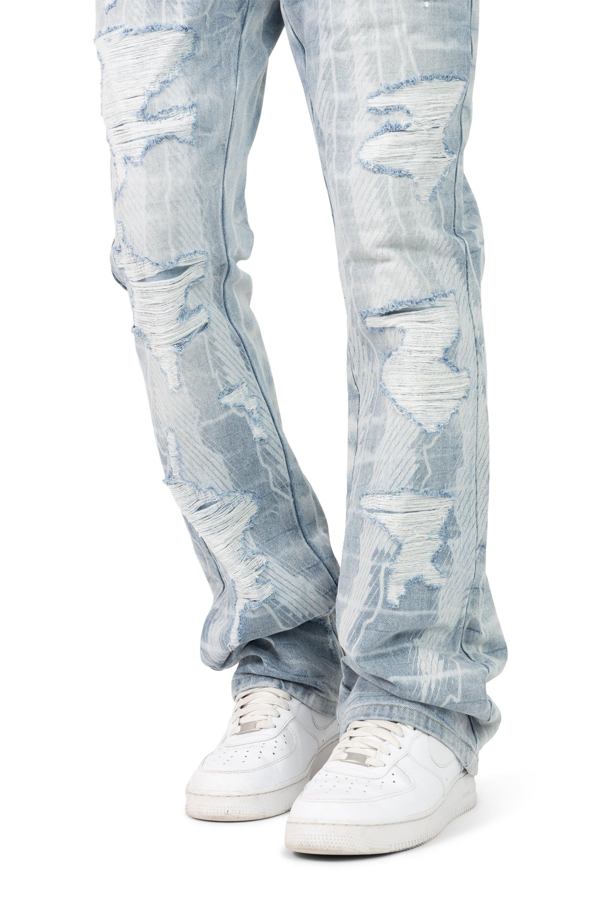 Smoke Rise Men's Stacked Racing Jeans - Romero Blue - BLUE Thumbnail View 6