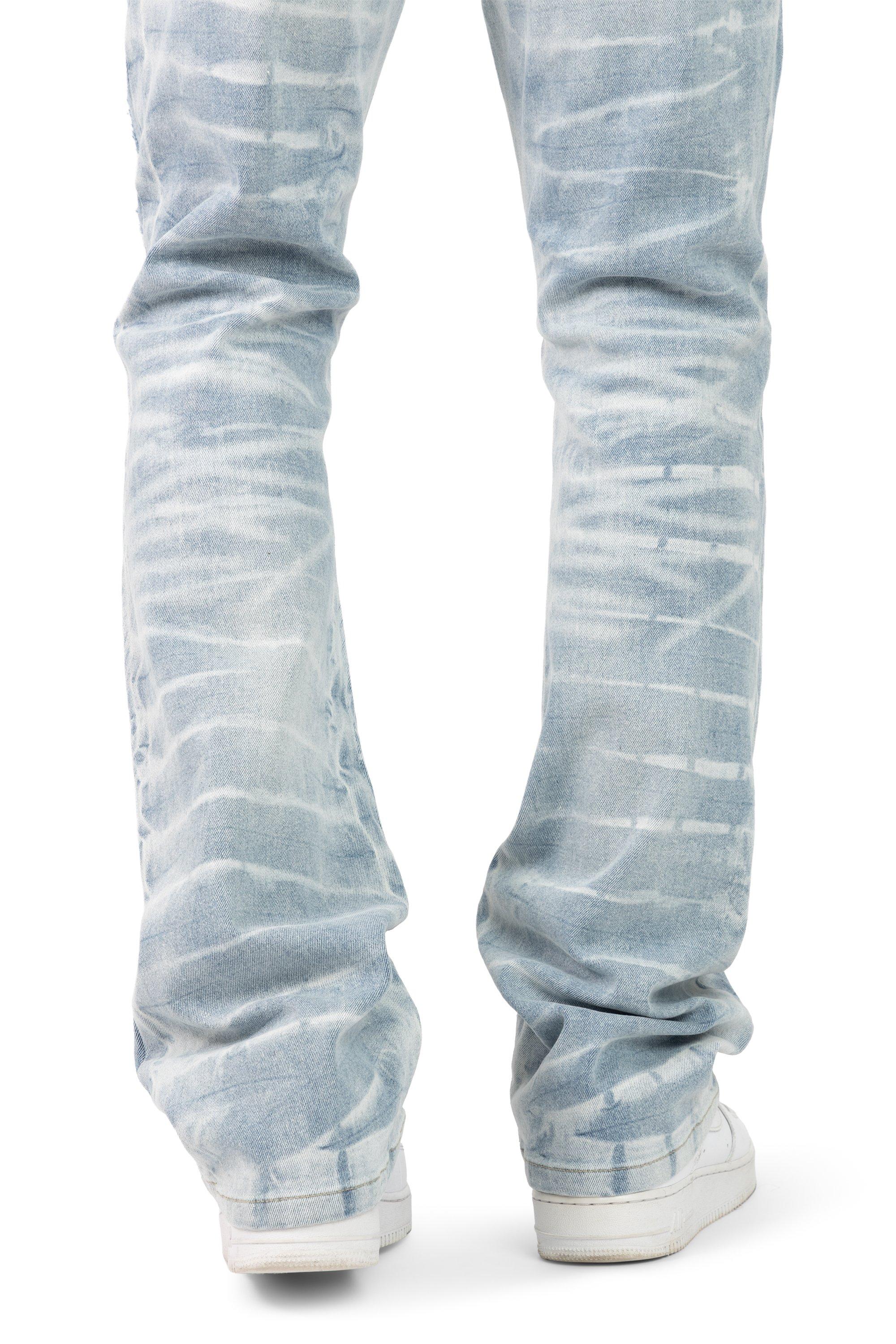 Smoke Rise Men's Stacked Racing Jeans - Romero Blue - BLUE Thumbnail View 7