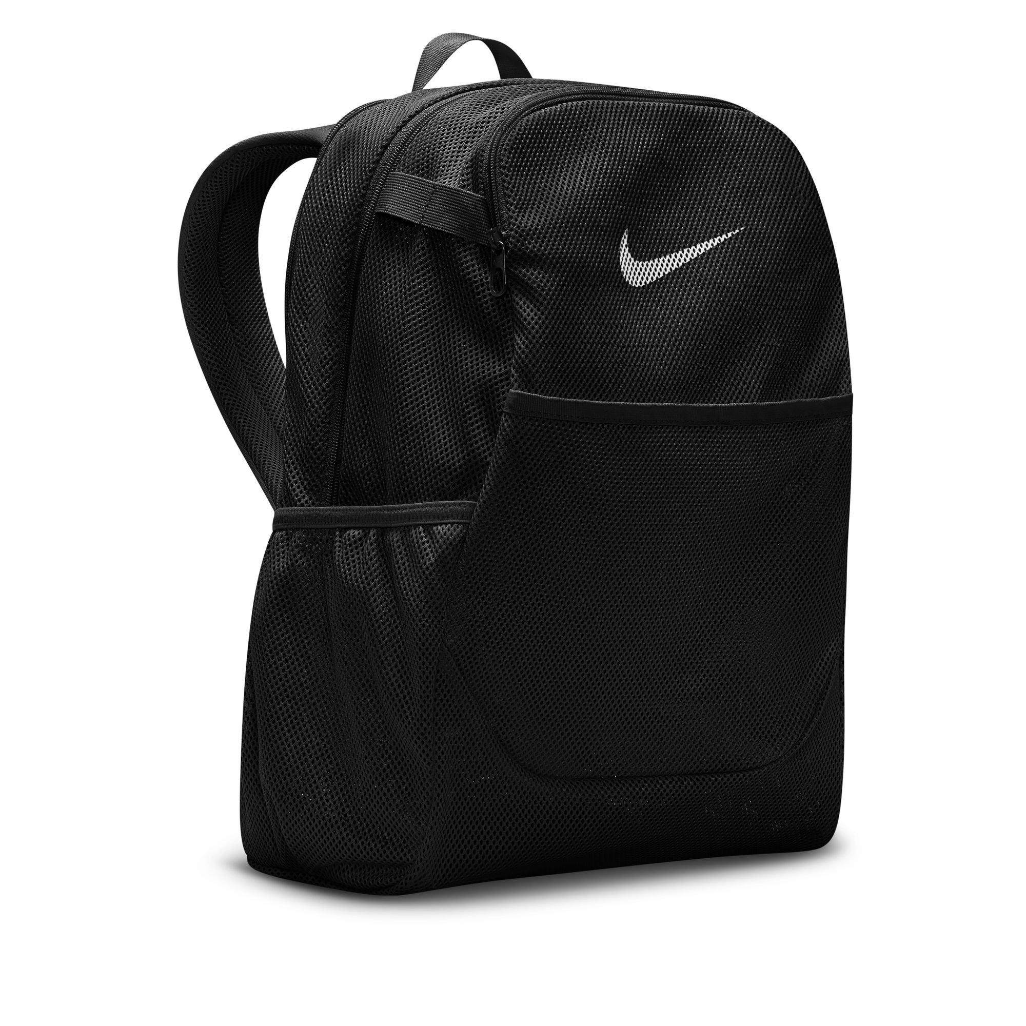 Nike Brasilla Mesh Backpack - BLACK/WHITE Thumbnail View 3