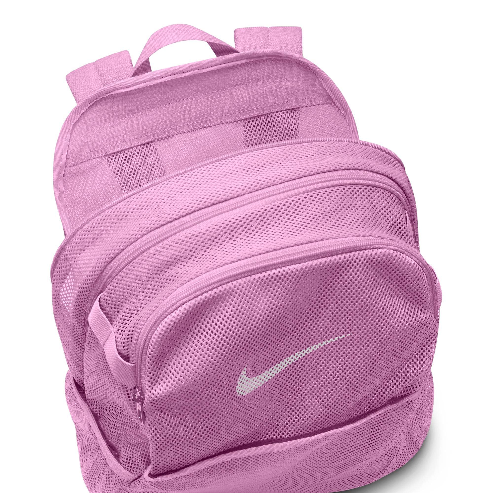 Nike Brasilia Mesh Backpack-Pink/Black - PINK/BLACK Thumbnail View 5
