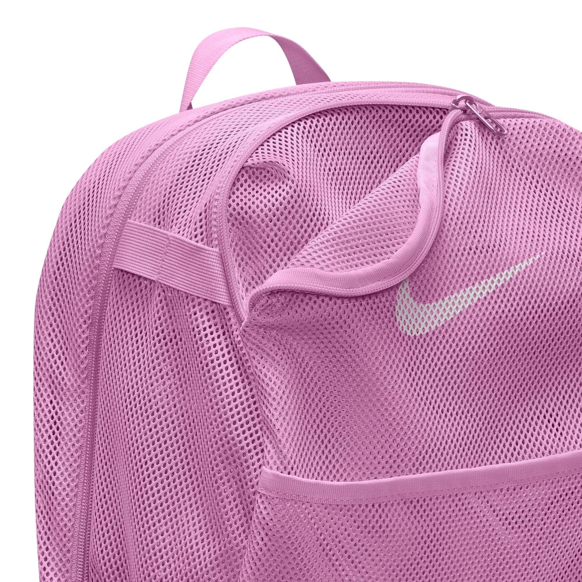 Nike Brasilia Mesh Backpack-Pink/Black - PINK/BLACK Thumbnail View 6