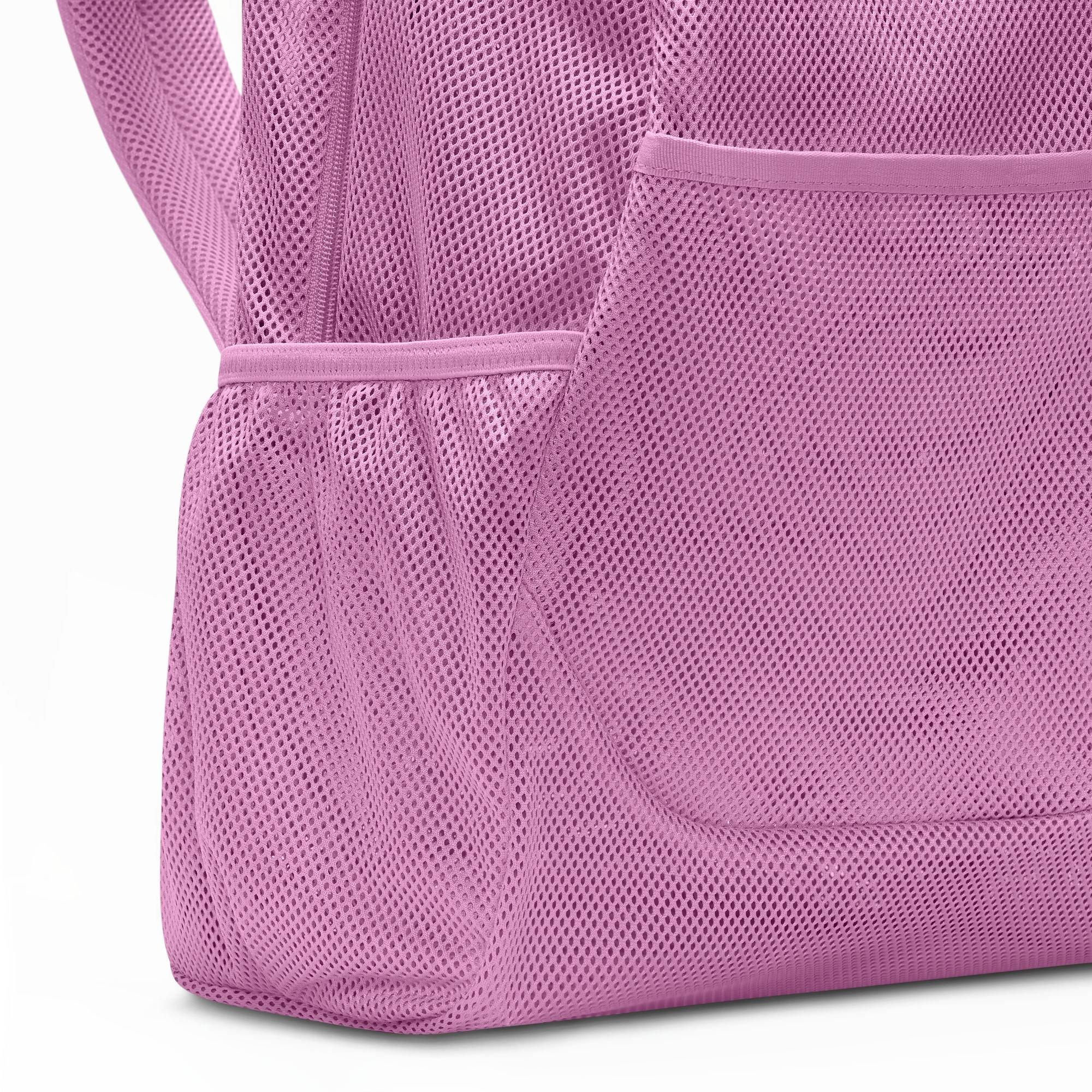 Nike Brasilia Mesh Backpack-Pink/Black - PINK/BLACK Thumbnail View 7