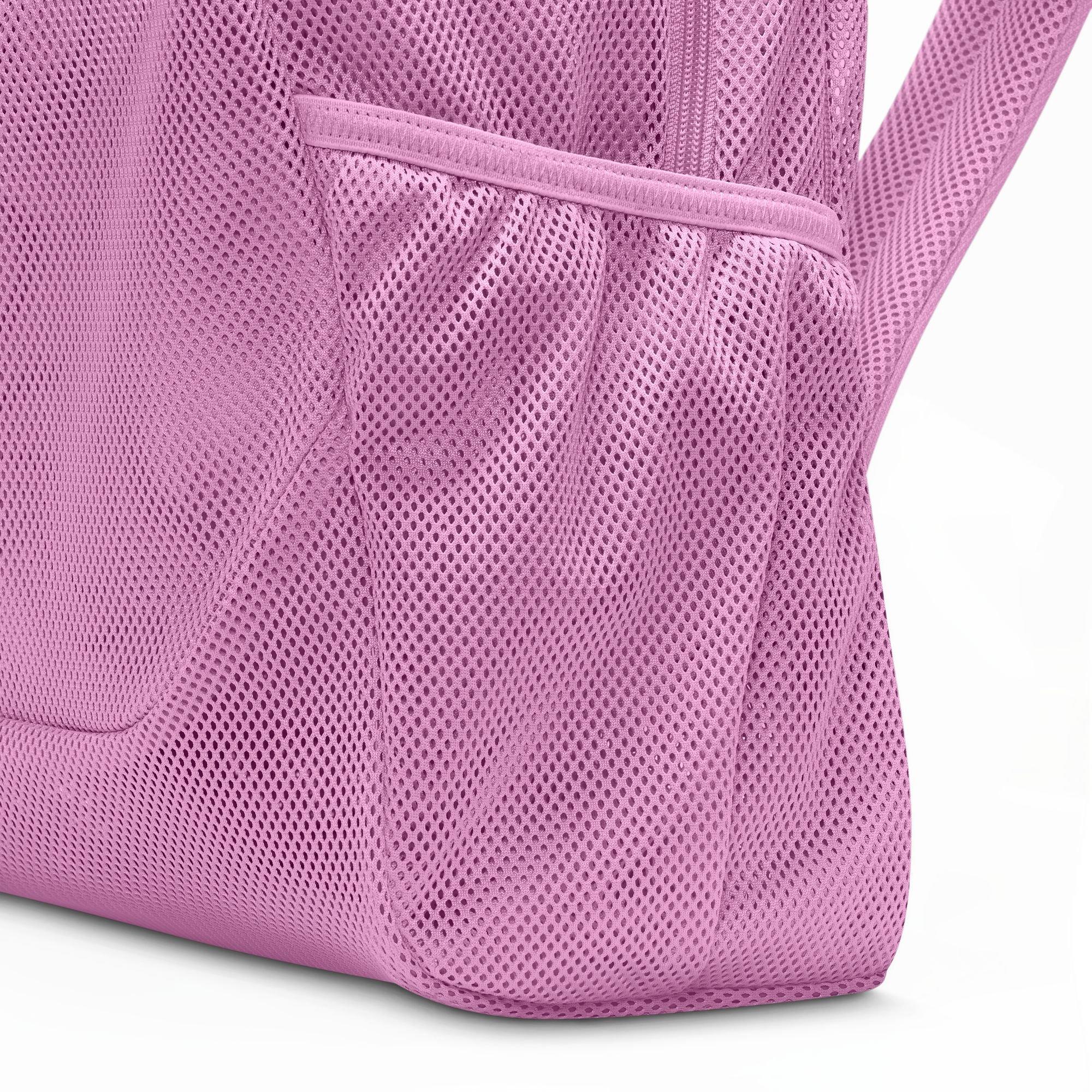 Nike Brasilia Mesh Backpack-Pink/Black - PINK/BLACK Thumbnail View 8