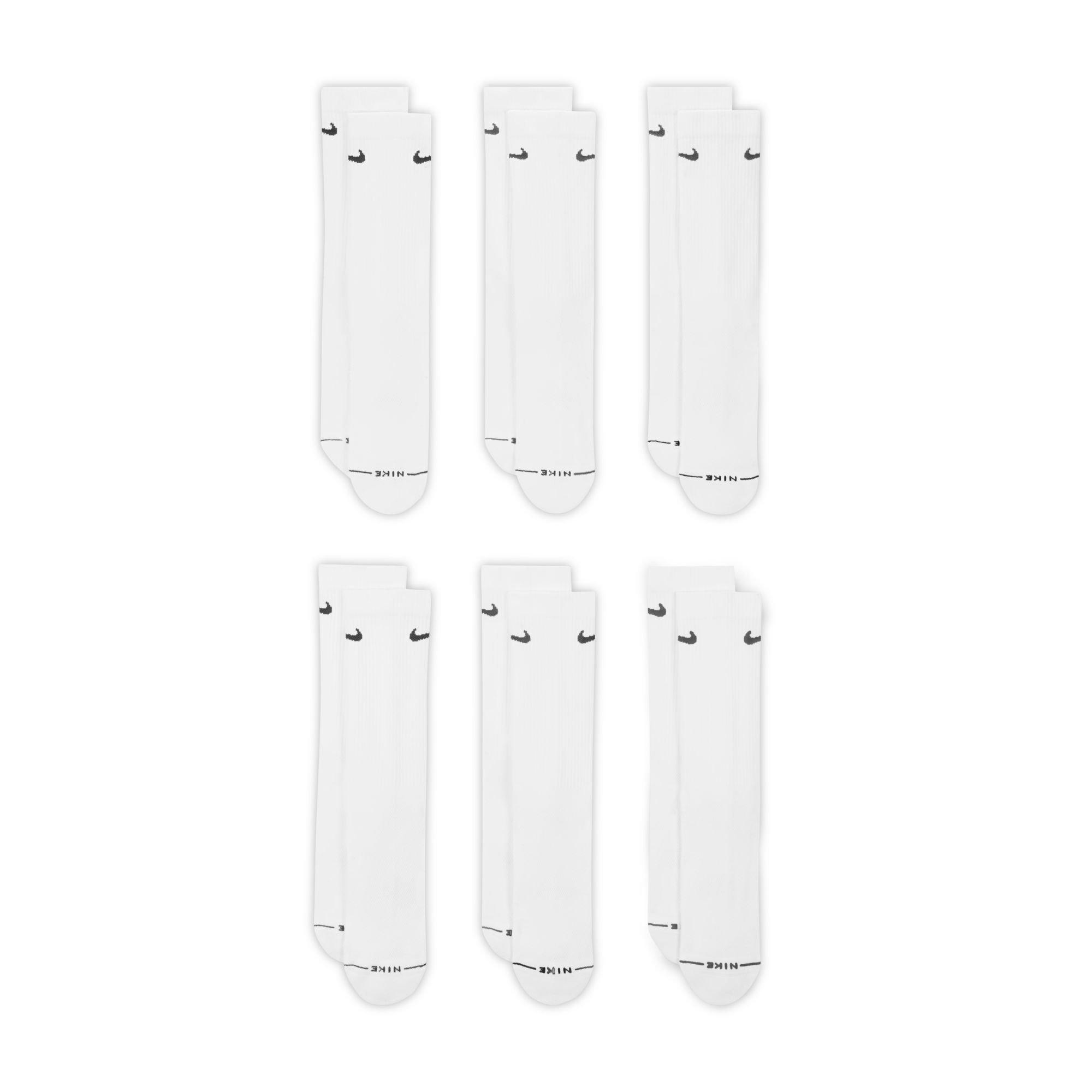 Nike Everyday Elevated Crew Socks (6 Pairs)-White - WHITE Thumbnail View 2