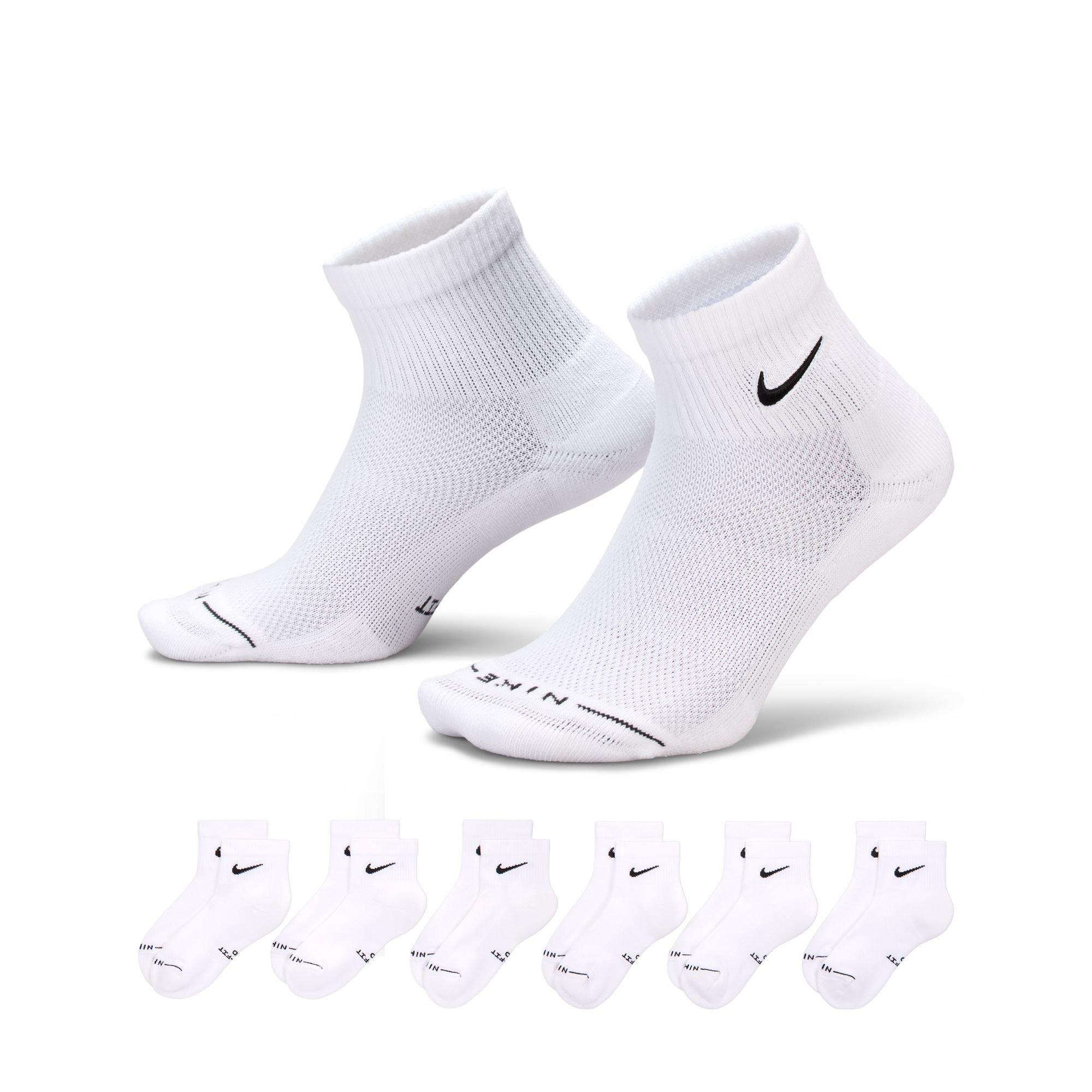 Nike Everyday Elevated Ankle Socks (6 Pairs) - White - WHITE Thumbnail View 1
