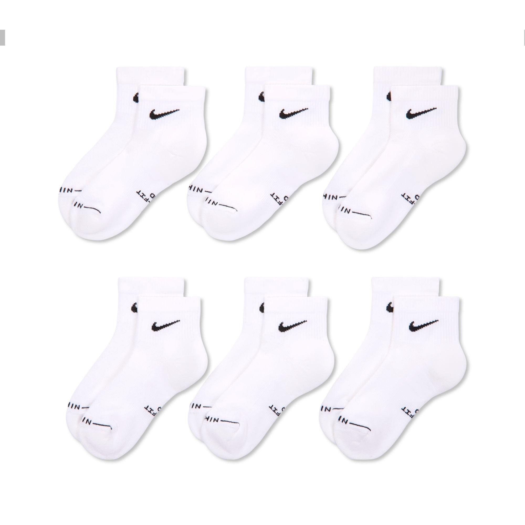 Nike Everyday Elevated Ankle Socks (6 Pairs) - White - WHITE Thumbnail View 2