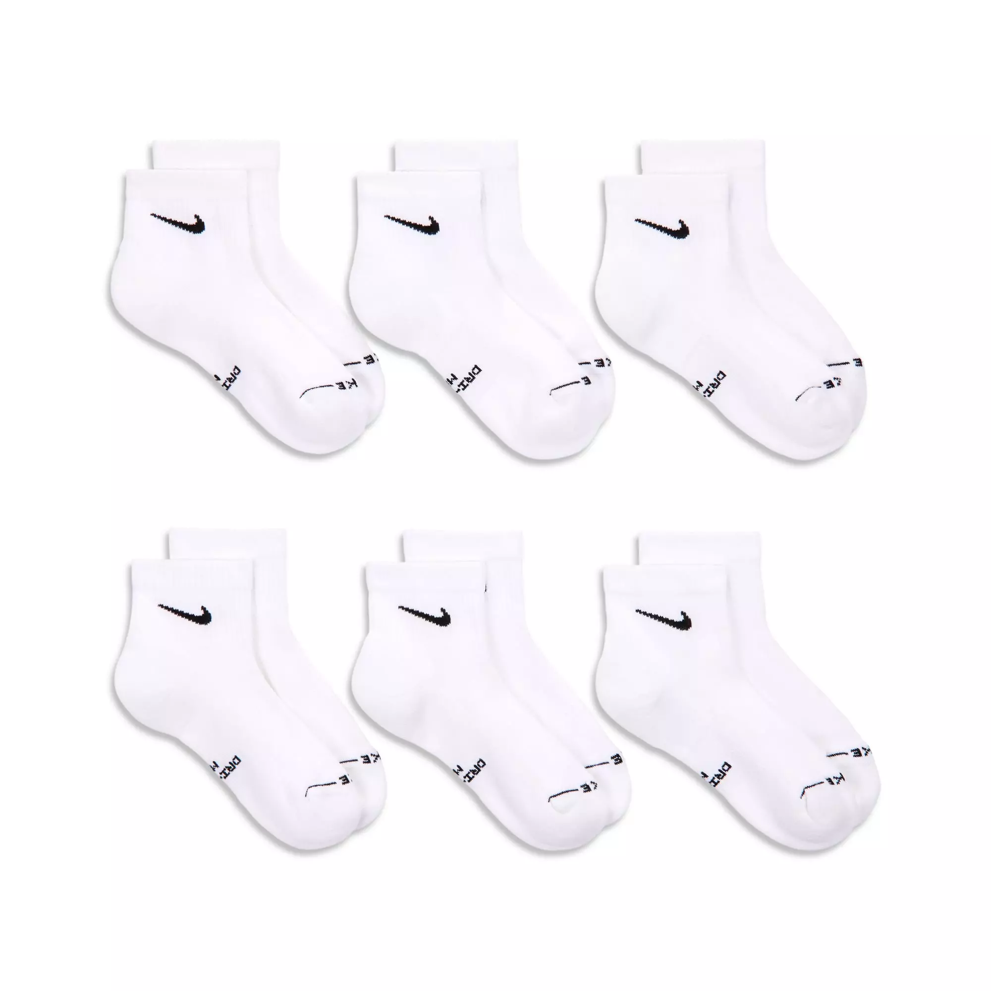 Nike Everyday Elevated Ankle Socks (6 Pairs) - White - WHITE