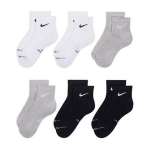 Nike Everyday Elevated Ankle Socks (6 Pairs) - Black/White/Grey