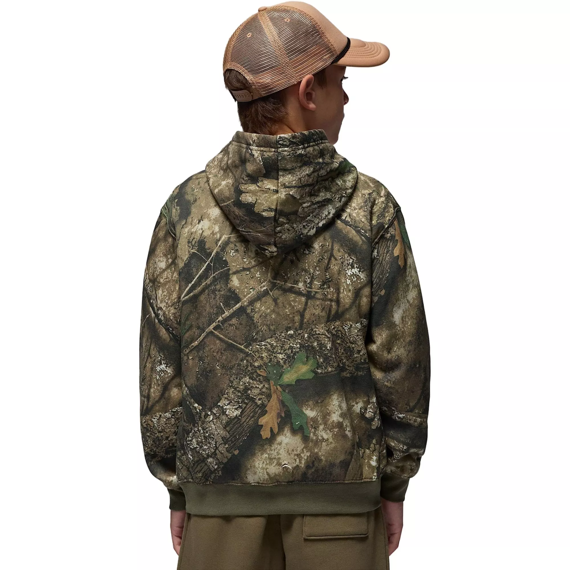 Jordan Big Boys' Realtree Pullover Hoodie - OLIVE