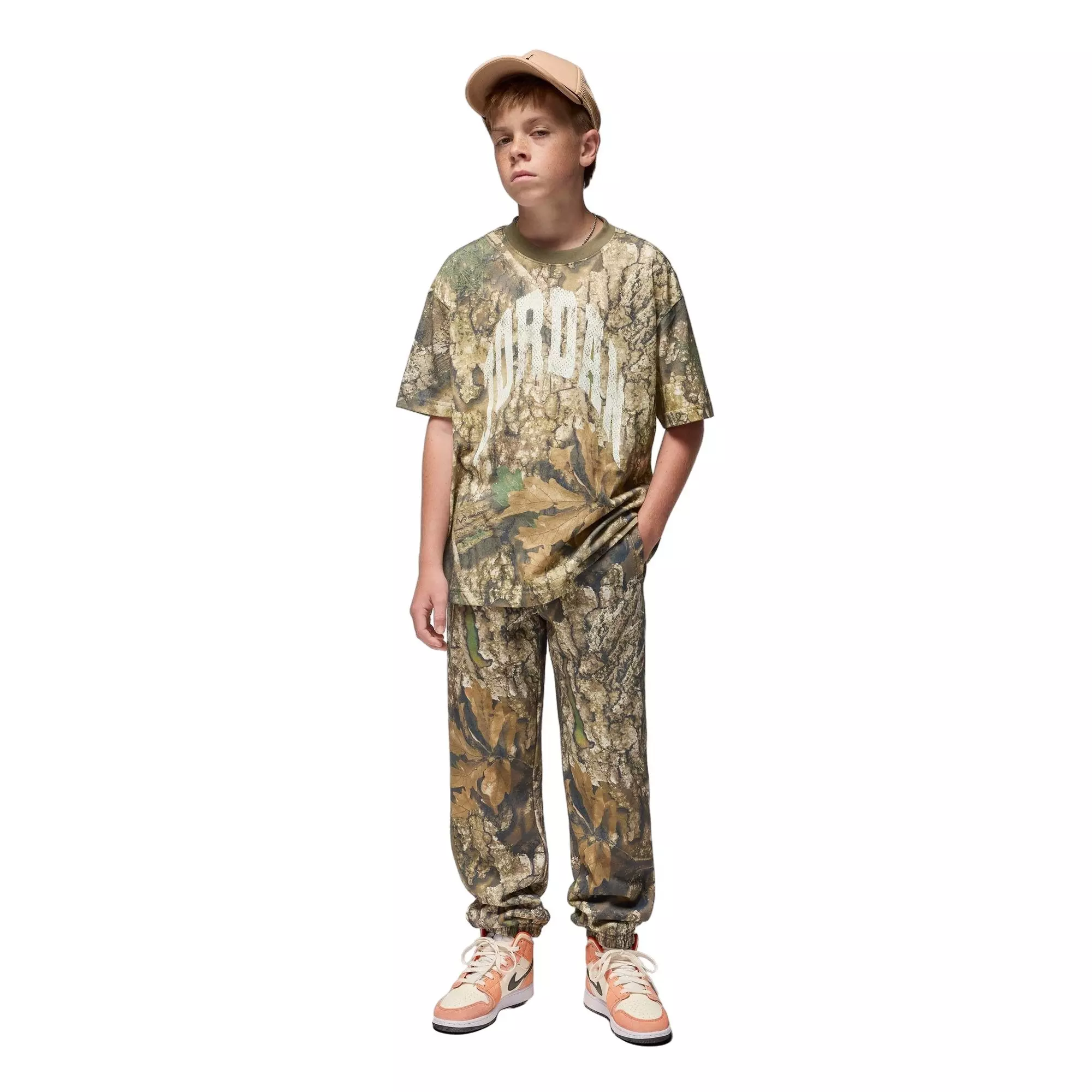Jordan Big Boys' Realtree Fleece Pants - OLIVE