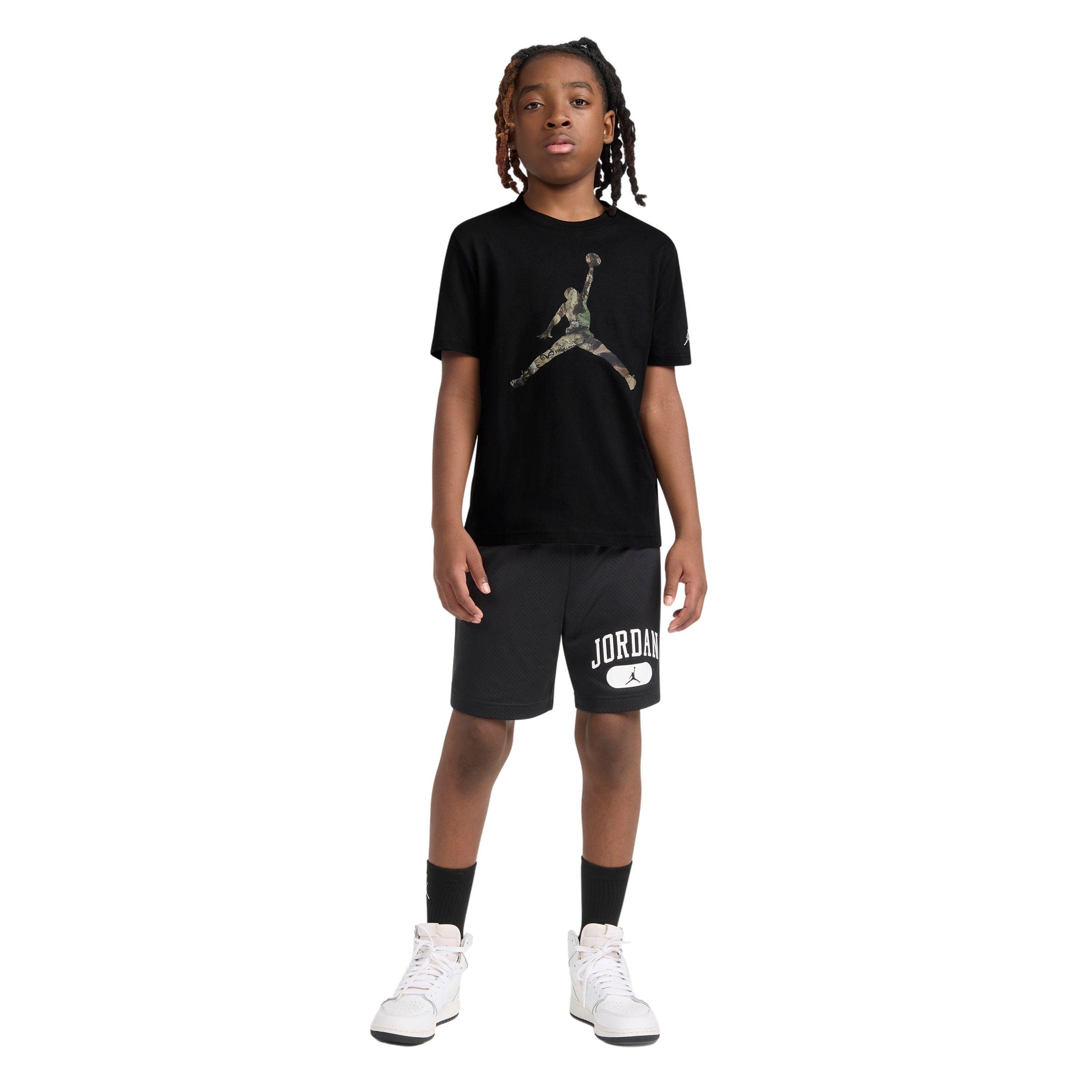 Jordan Big Boys' Real Tree Tee - BLACK/OLIVE Thumbnail View 5